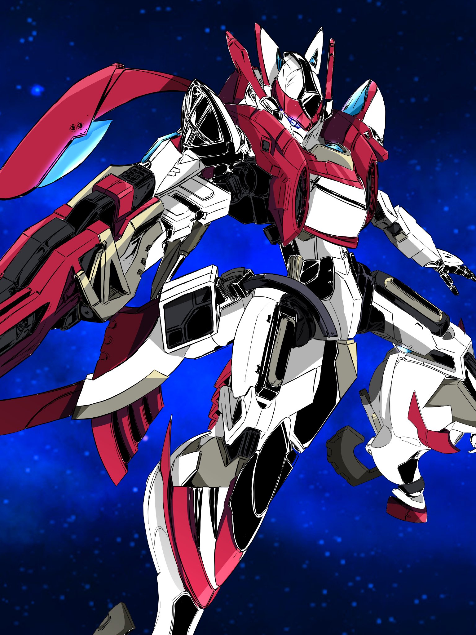 Anime 1536x2048 Ginga Kikoutai Majestic Prince Red 5 anime mechs Super Robot Taisen artwork digital art fan art
