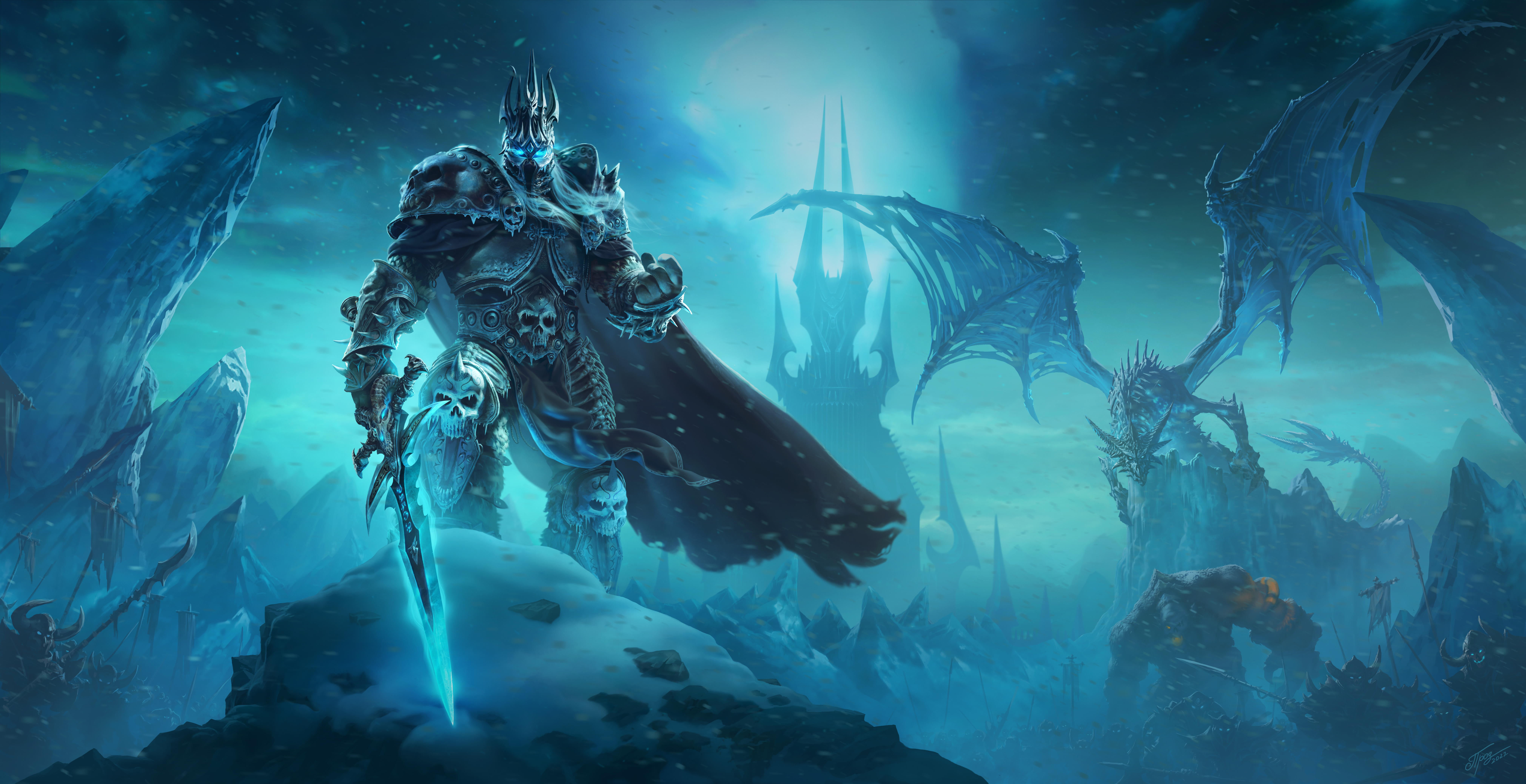 General 8085x4154 The Lich King Blizzard Entertainment video game art artwork World of Warcraft digital art video games