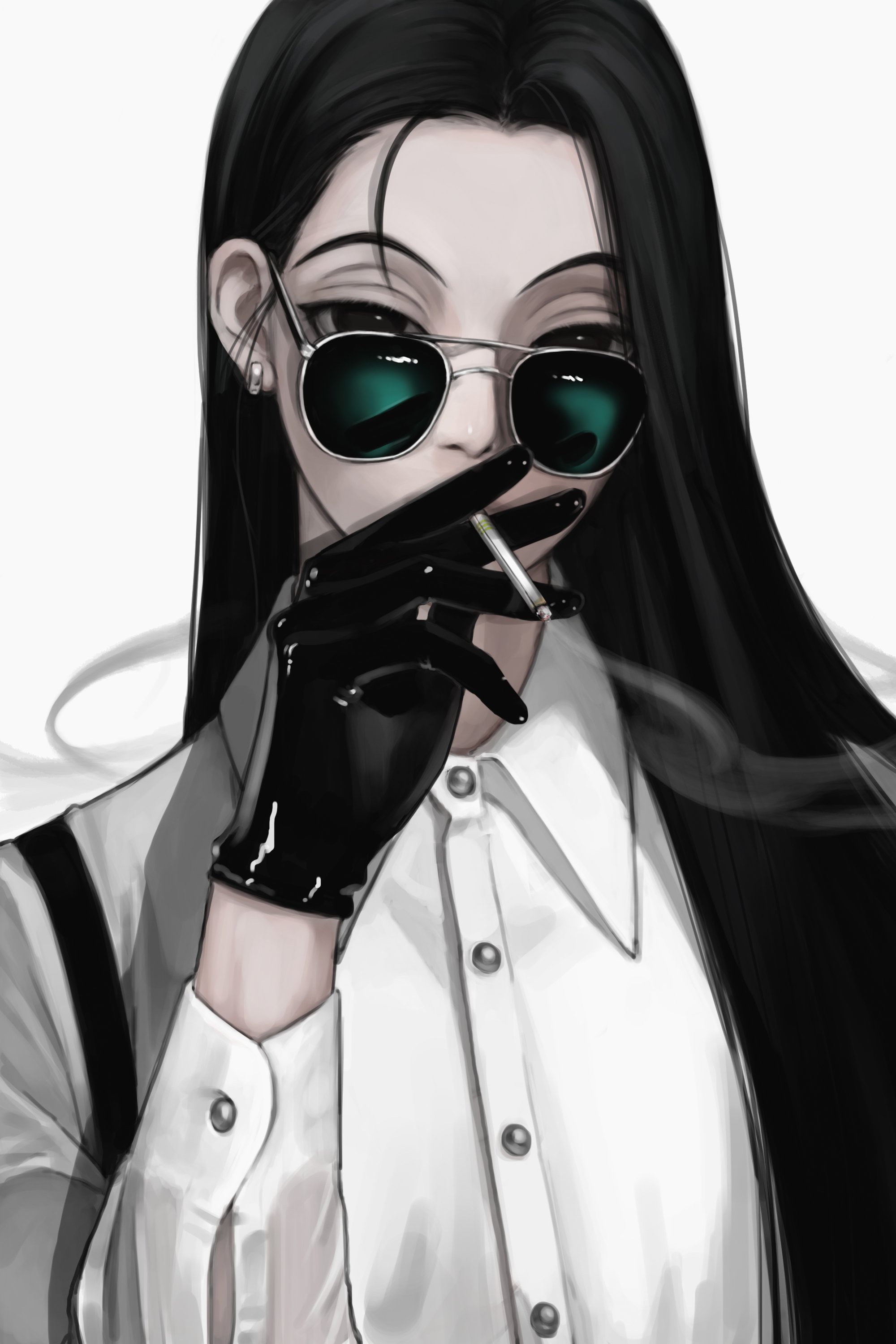 Anime 2000x3000 Alluka Zoldyck anime girls cigarettes sunglasses smoking