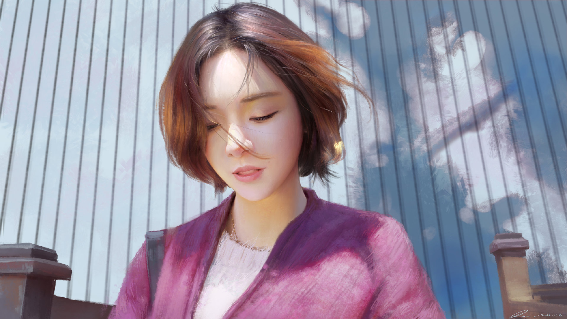 People 1919x1080 Chen Yi Fa Er singer Asian digital painting women