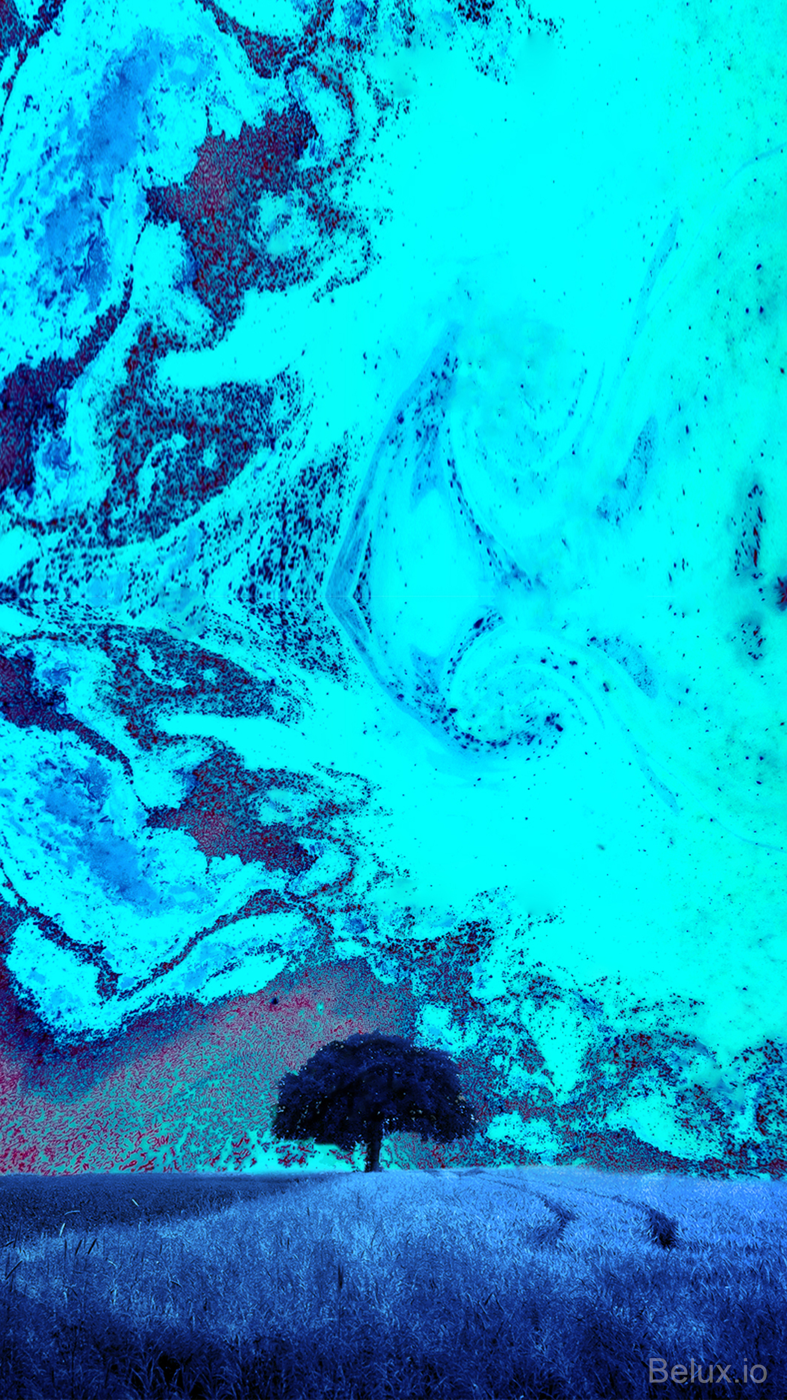 General 1620x2880 trippy psychedelic nature cyan