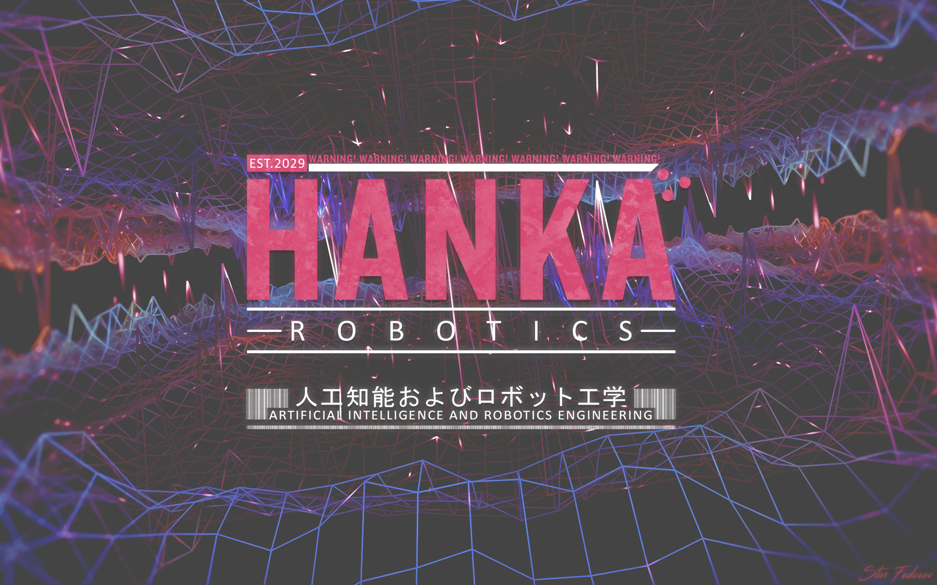 General 1920x1200 anime Ghost in the Shell photoshopped neon typography illustration Hanka logo text digital art