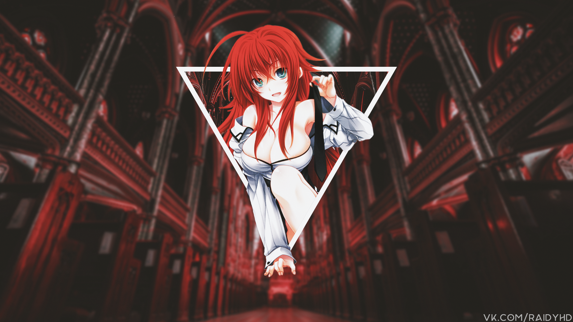 Anime 1920x1080 anime girls anime picture-in-picture Gremory Rias High School DxD