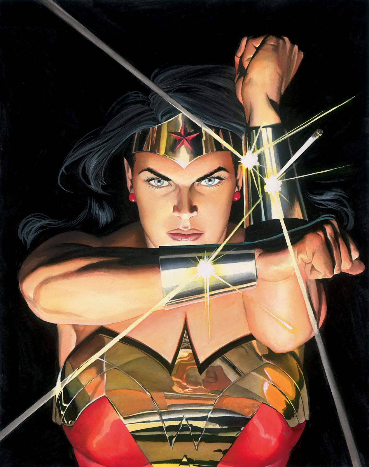 Anime 1265x1600 Alex Ross Wonder Woman looking at viewer