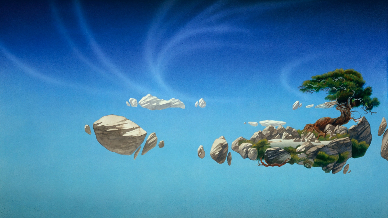 General 1600x900 drawing floating island CGI clouds