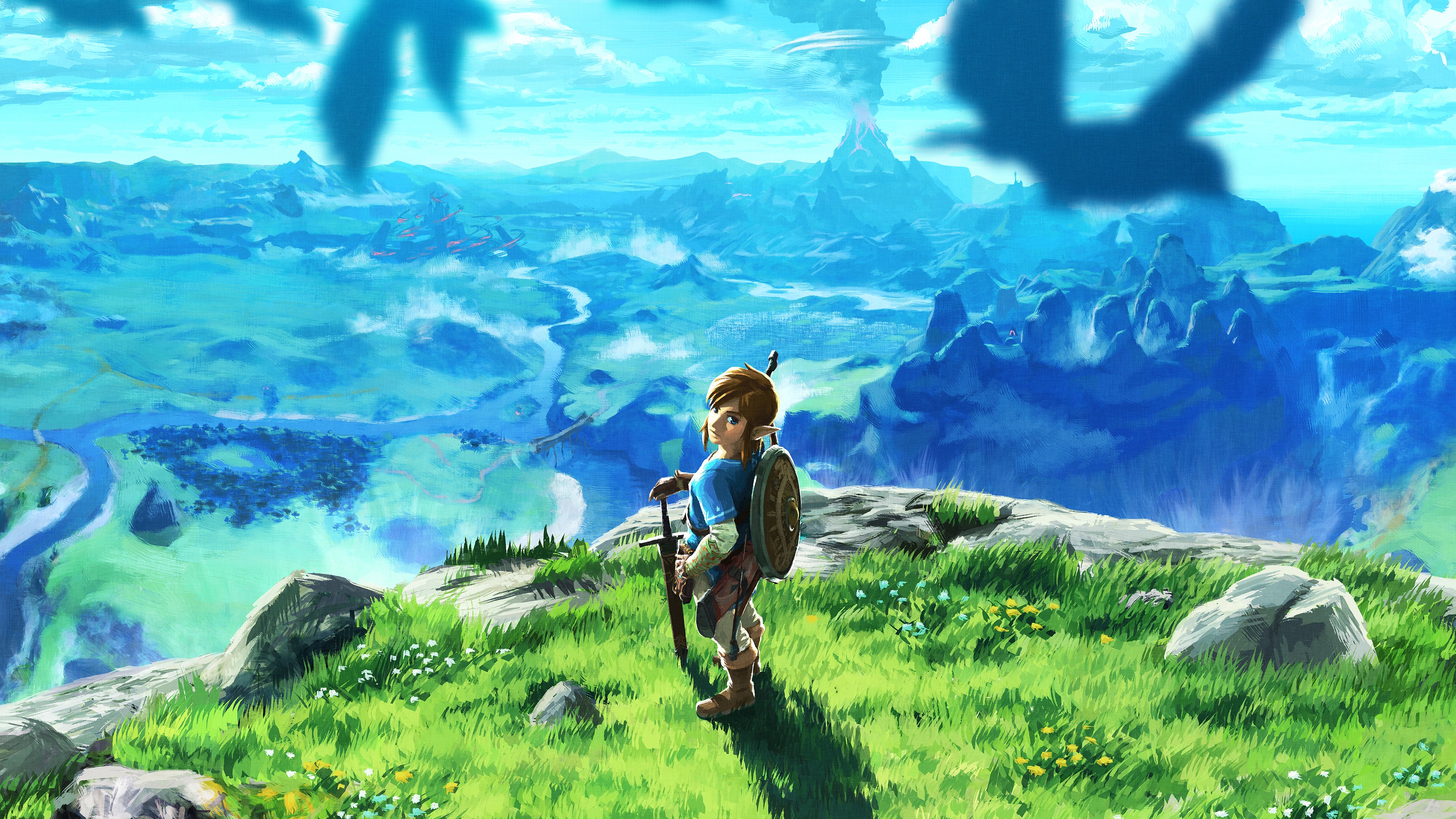 General 3840x2160 The Legend of Zelda: Breath of the Wild Zelda Link The Legend of Zelda video games cyan