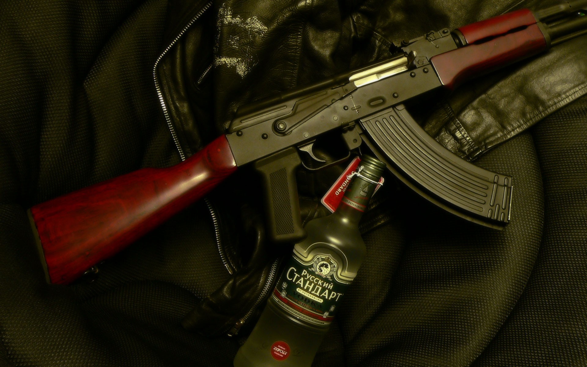 General 1920x1200 vodka AKM assault rifle Russian
