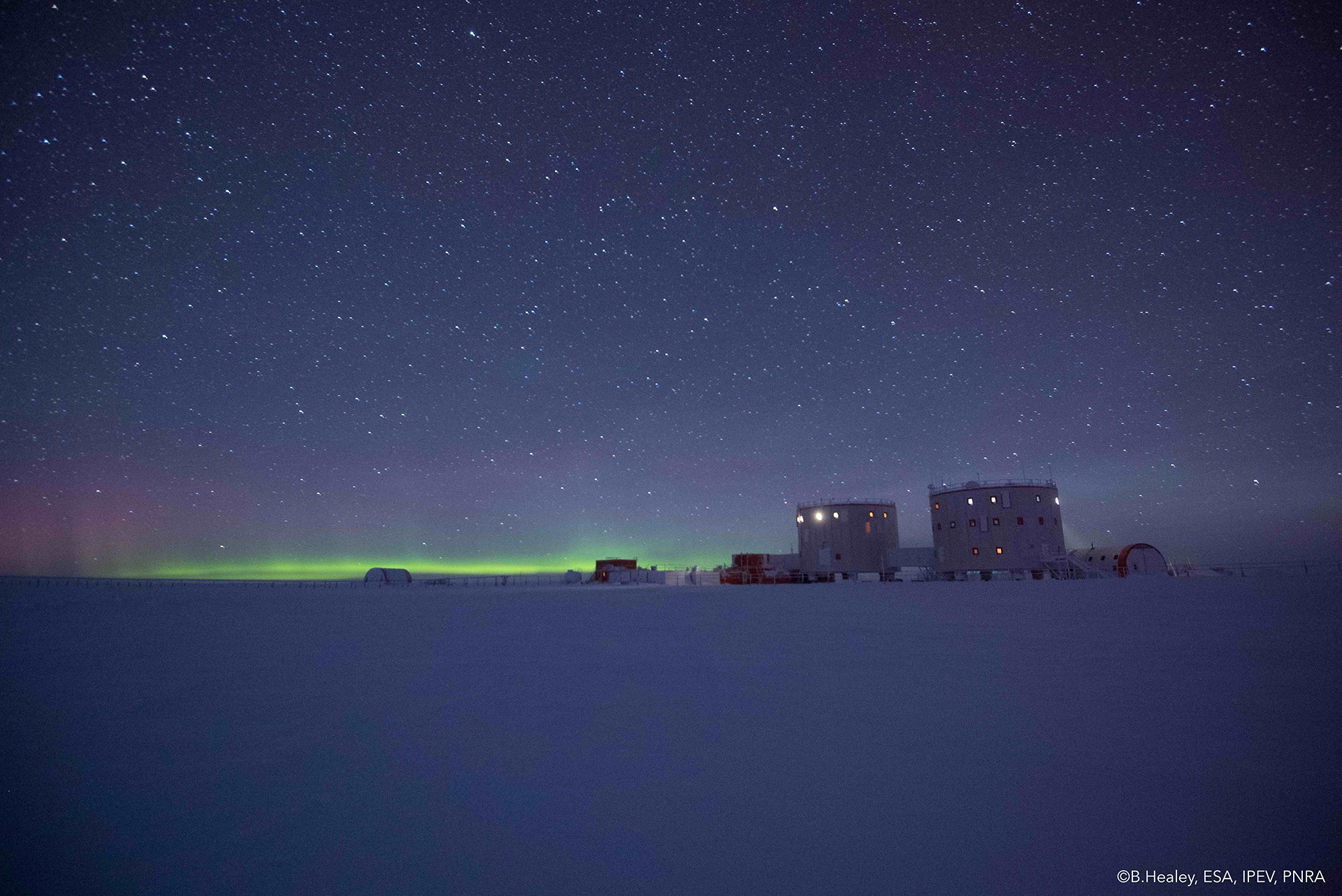 General 1920x1282 nature landscape night lights stars Concordia Research Station Antarctica snow cold building science technology aurorae