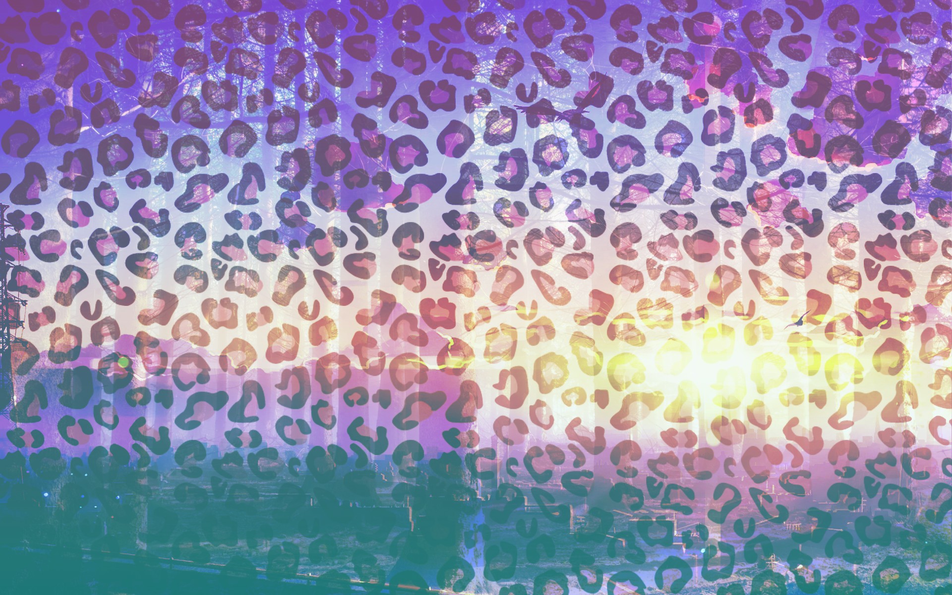 General 1920x1200 leopard texture colorful pattern