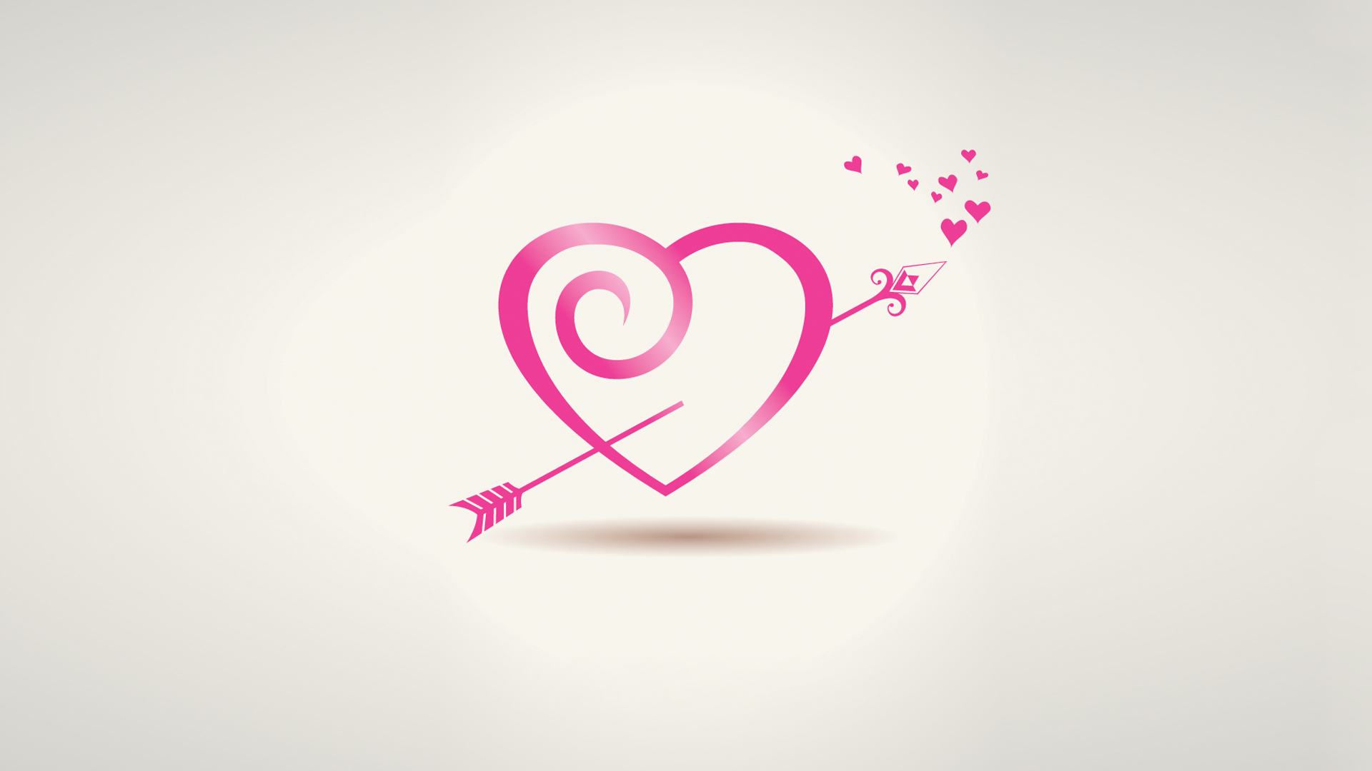 General 1920x1080 Valentine's Day heart digital art simple background arrows arrow (design) love