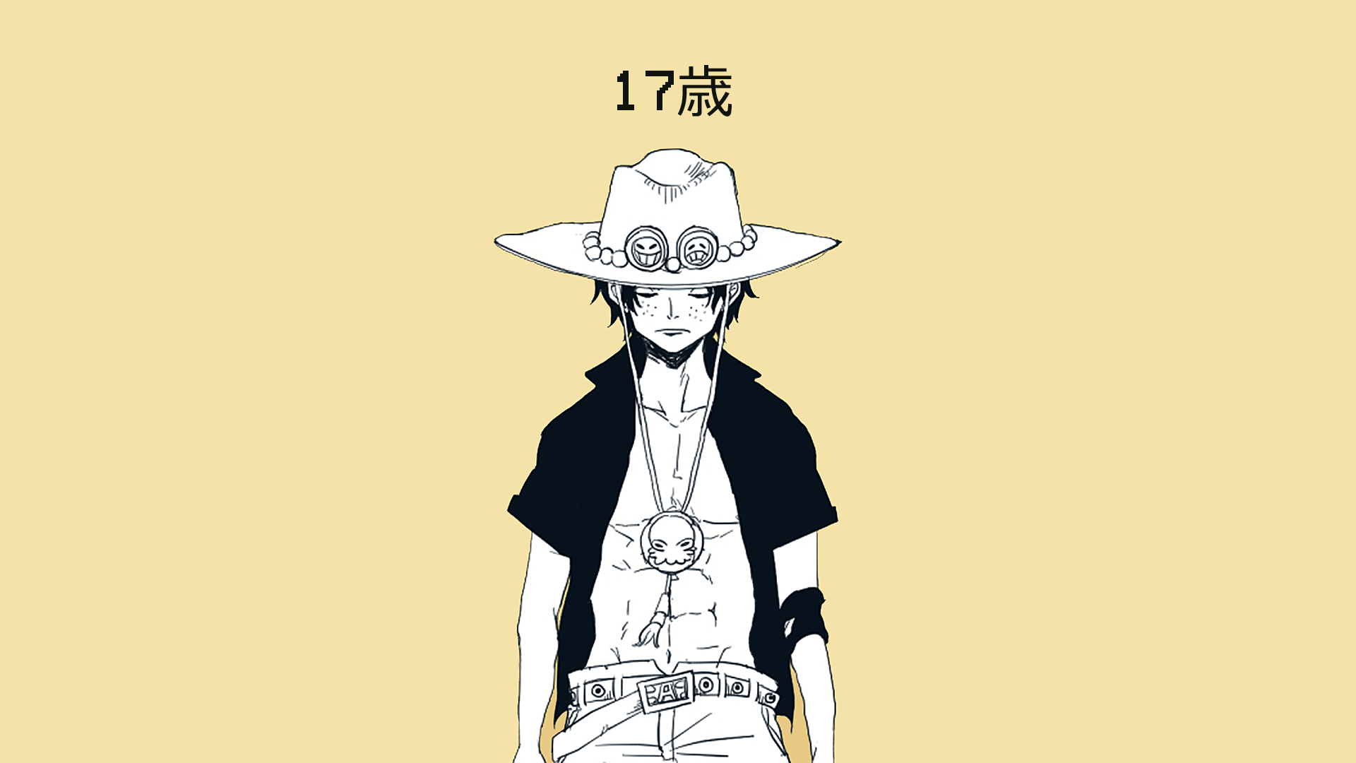 Anime 1920x1080 One Piece simple background Portgas D. Ace
