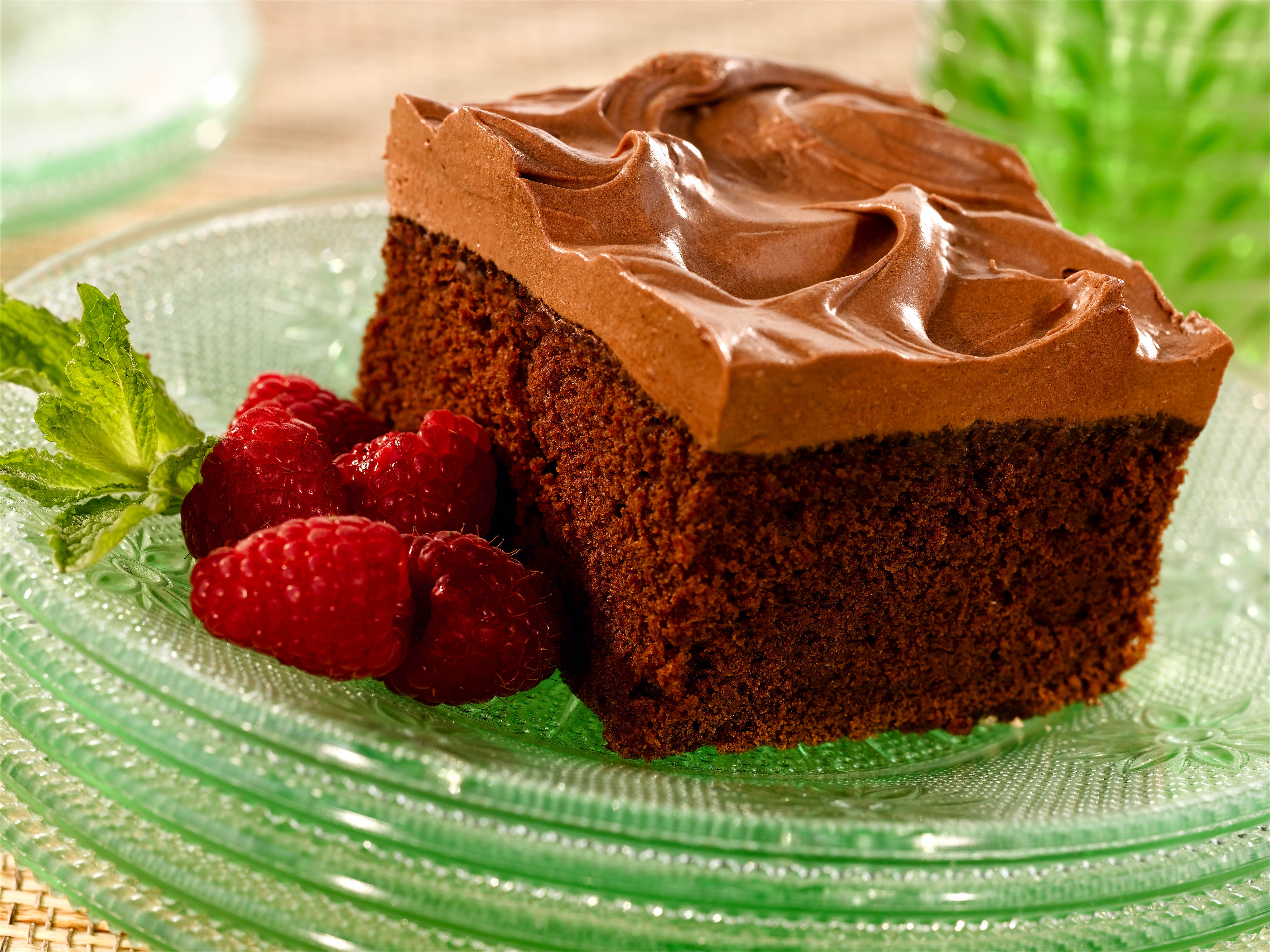 General 5344x4008 food chocolate brownie raspberries cake closeup