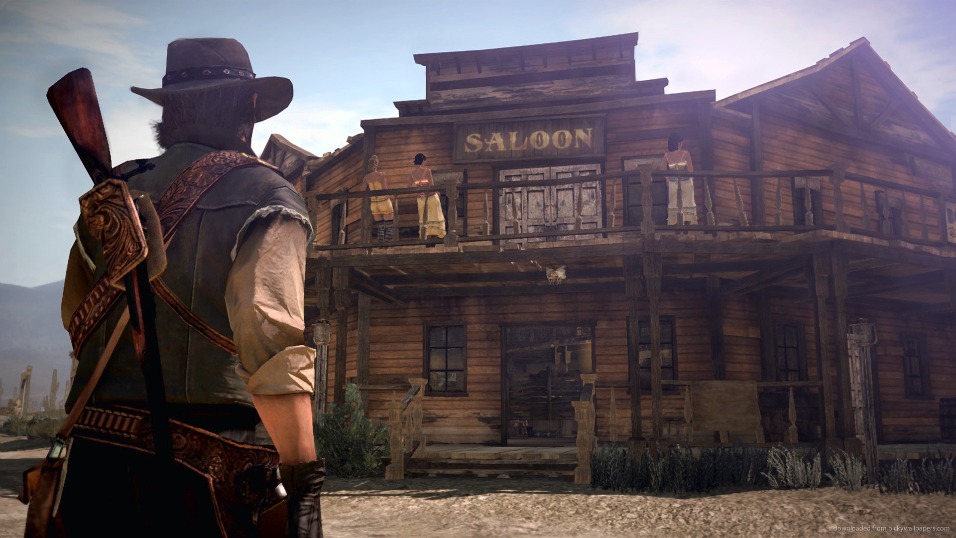 General 1920x1080 Red Dead Redemption John Marston video games PC gaming screen shot saloon