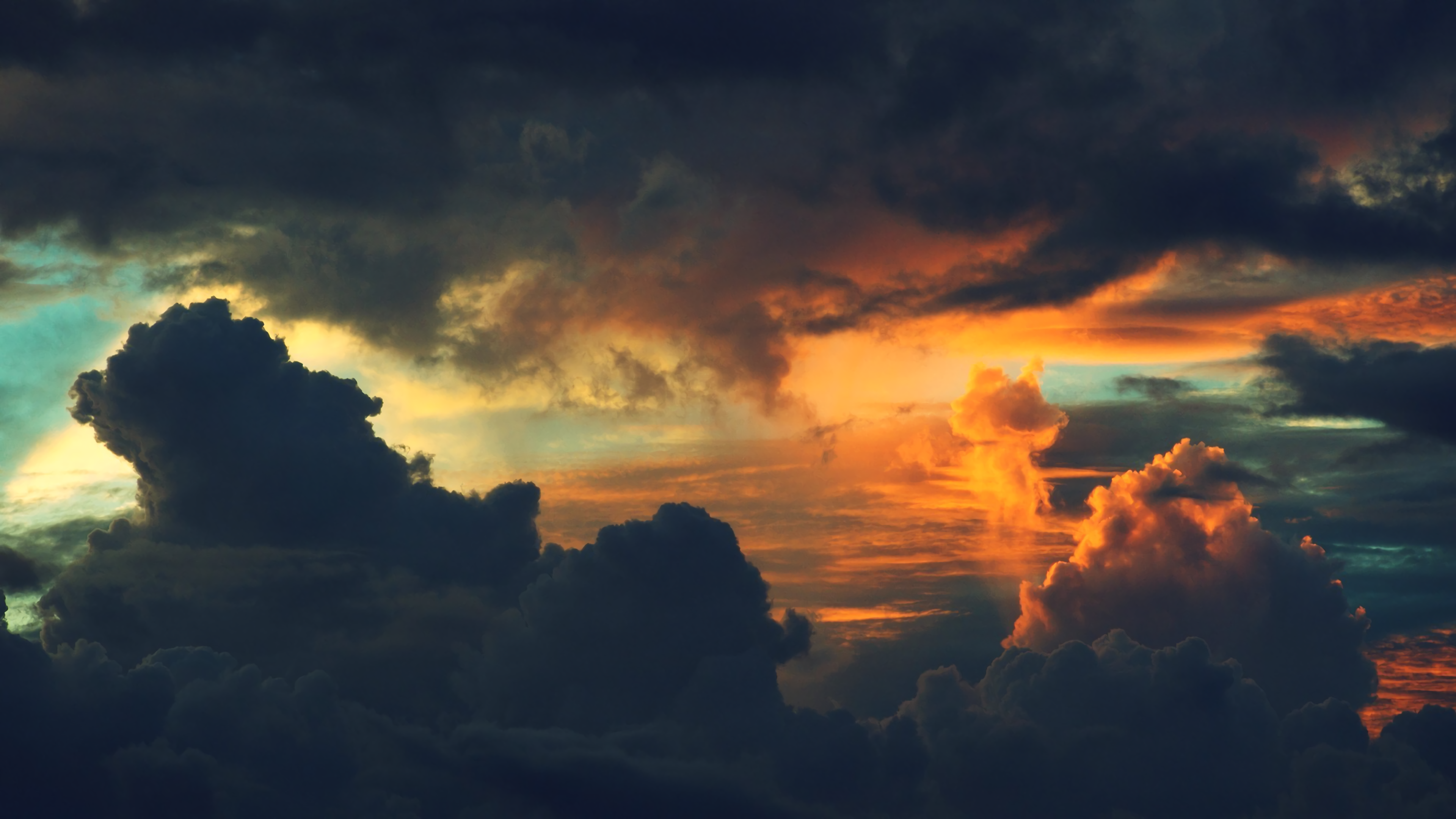 General 3840x2160 sky clouds sunset orange sky atmosphere skyscape nature