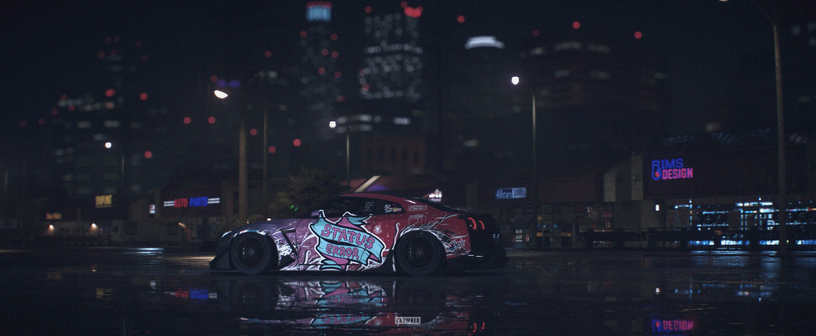 General 3440x1417 CROWNED Need for Speed Nissan GT-R video games Nissan Japanese cars Electronic Arts