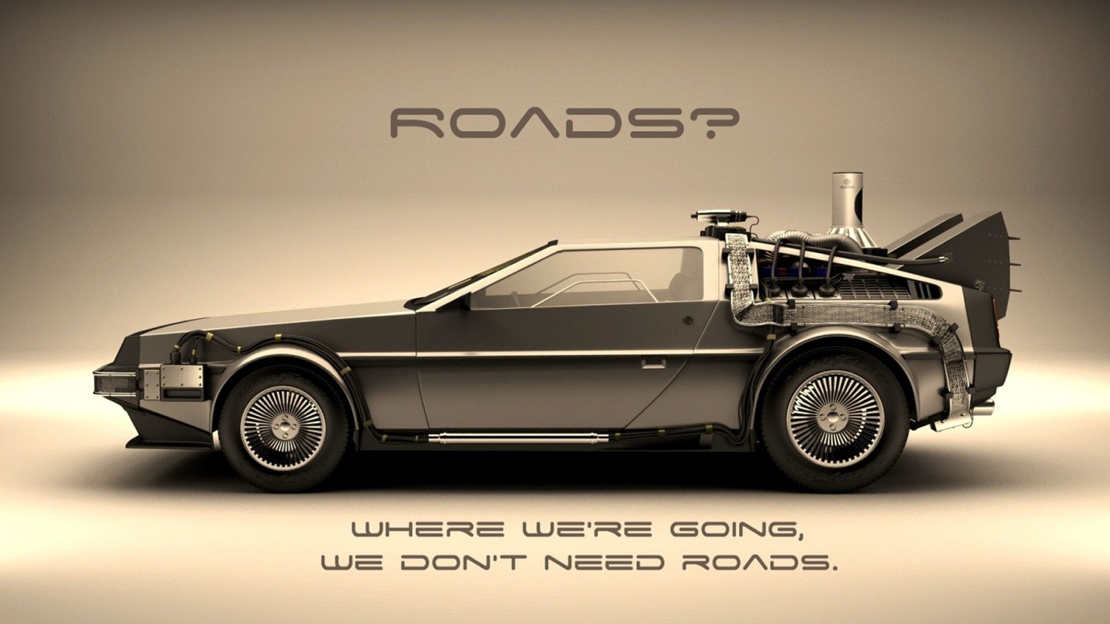 General 1600x900 Back to the Future Time Machine DeLorean movies car vehicle simple background Movie Vehicles gradient typography