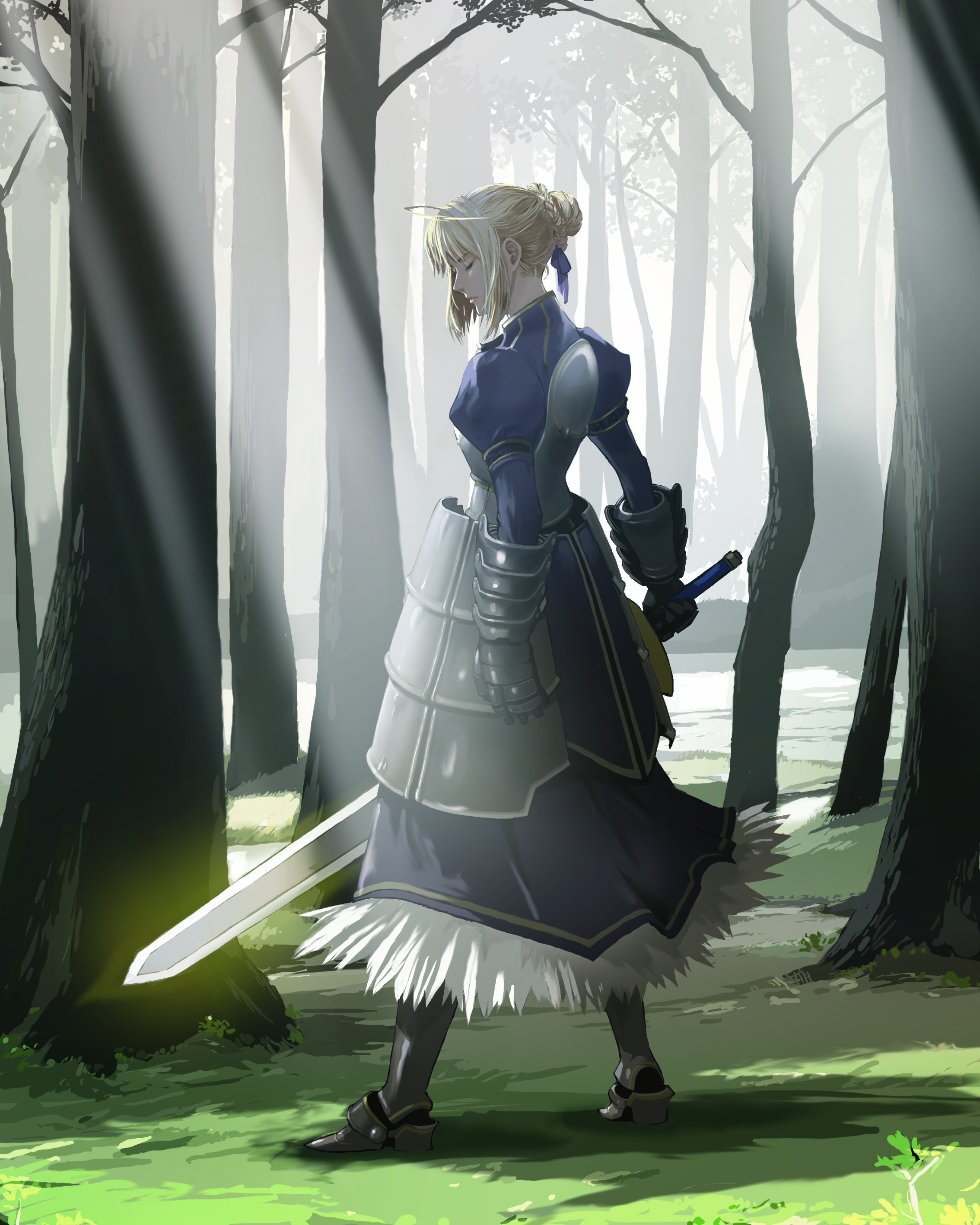Anime 2268x2835 Fate/Stay Night Fate series anime girls Saber
