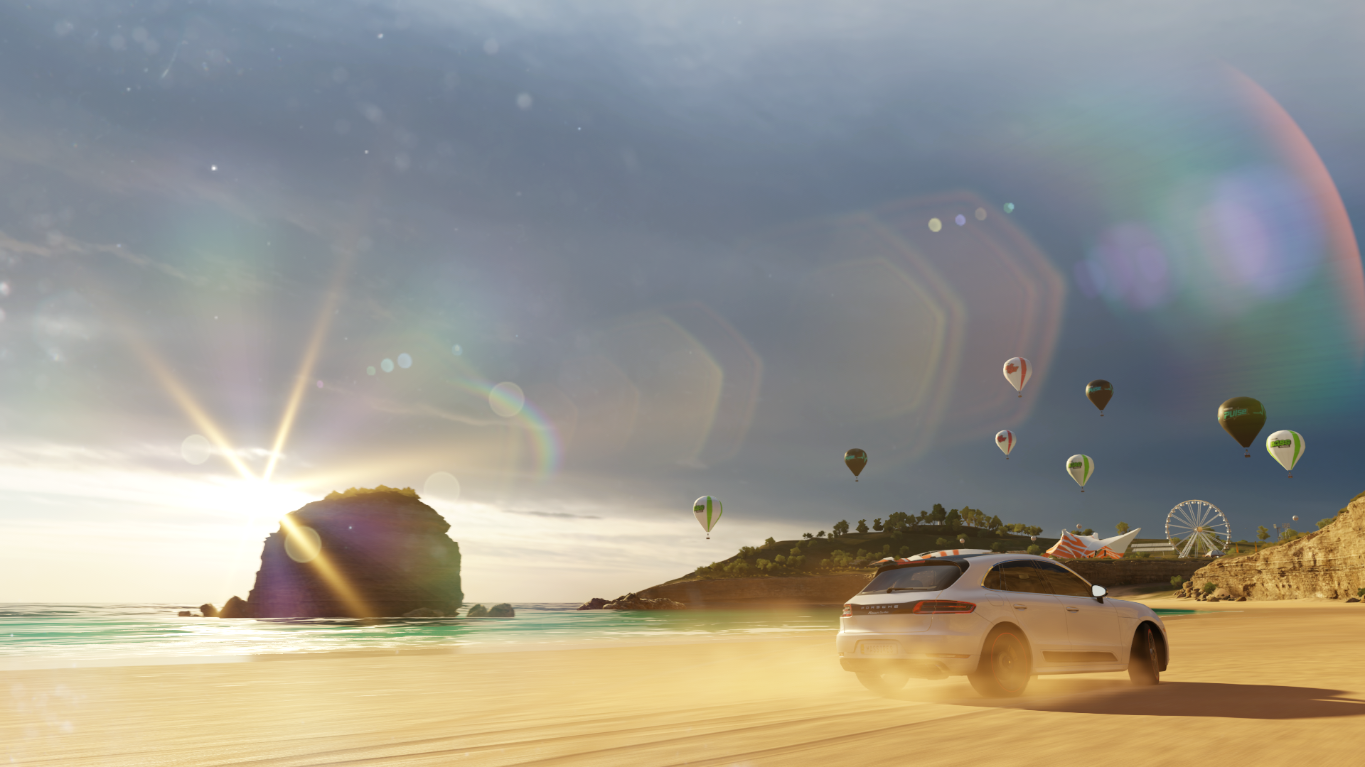 General 1920x1080 videographer Forza Horizon 3 video games Turn 10 Studios white cars car vehicle racing
