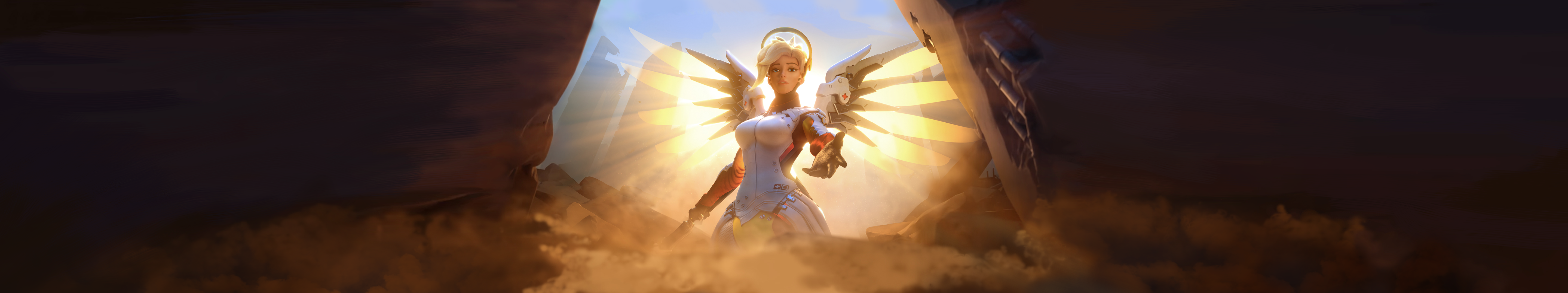 General 5760x1080 Overwatch Mercy (Overwatch) ultrawide triple screen video game characters