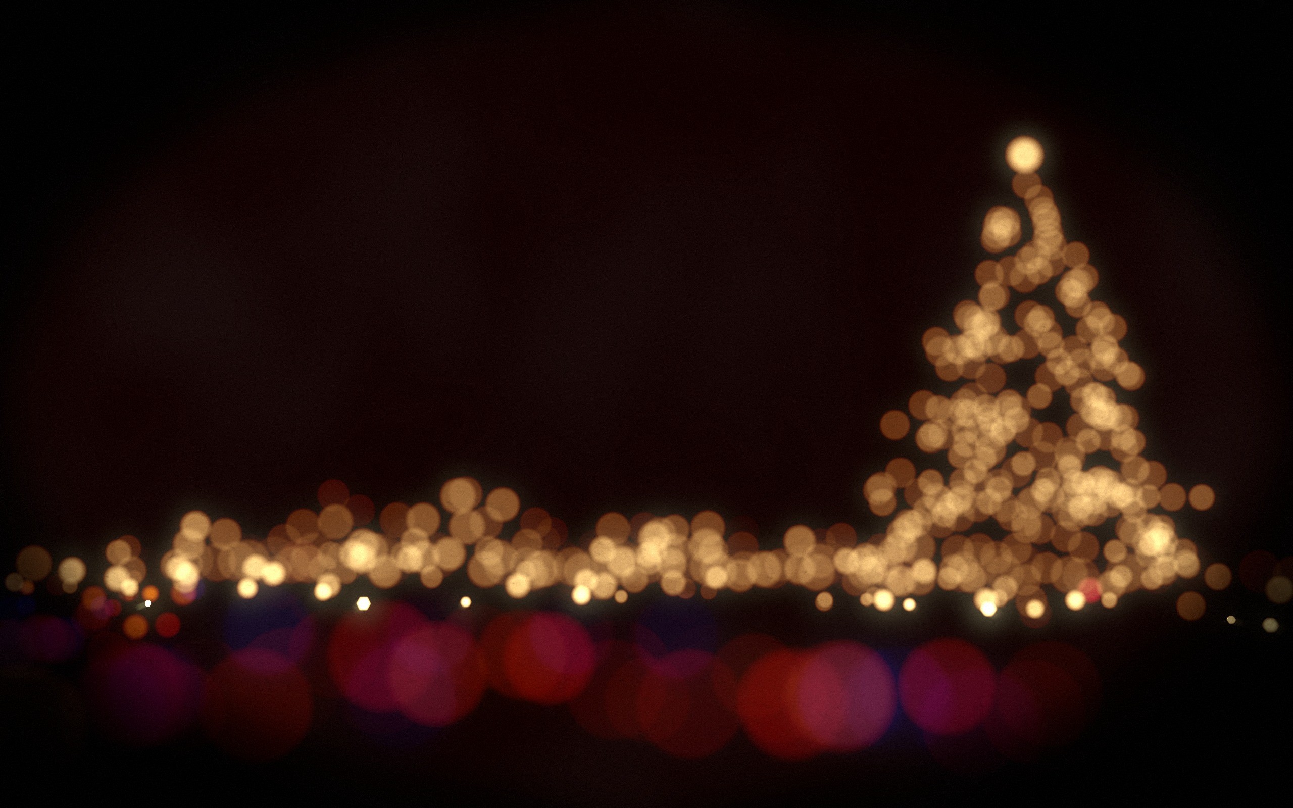 General 2560x1600 blurred Christmas Christmas tree bokeh Christmas lights lights simple background