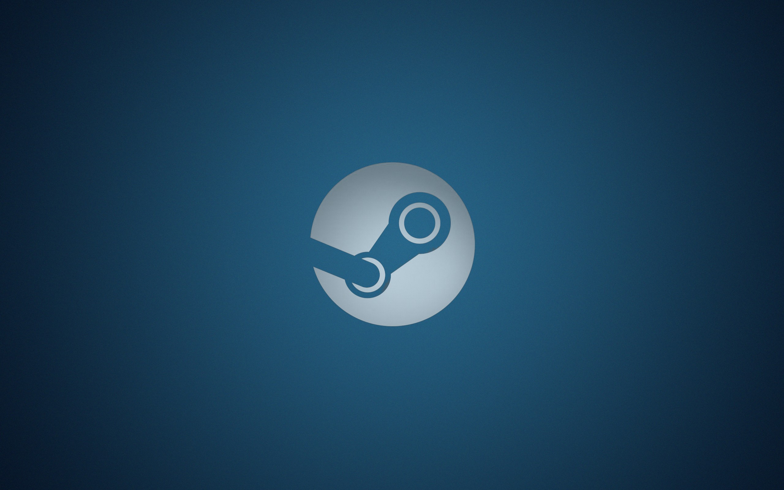 General 2560x1600 Steam (software) PC Master  Race minimalism blue background circle simple background
