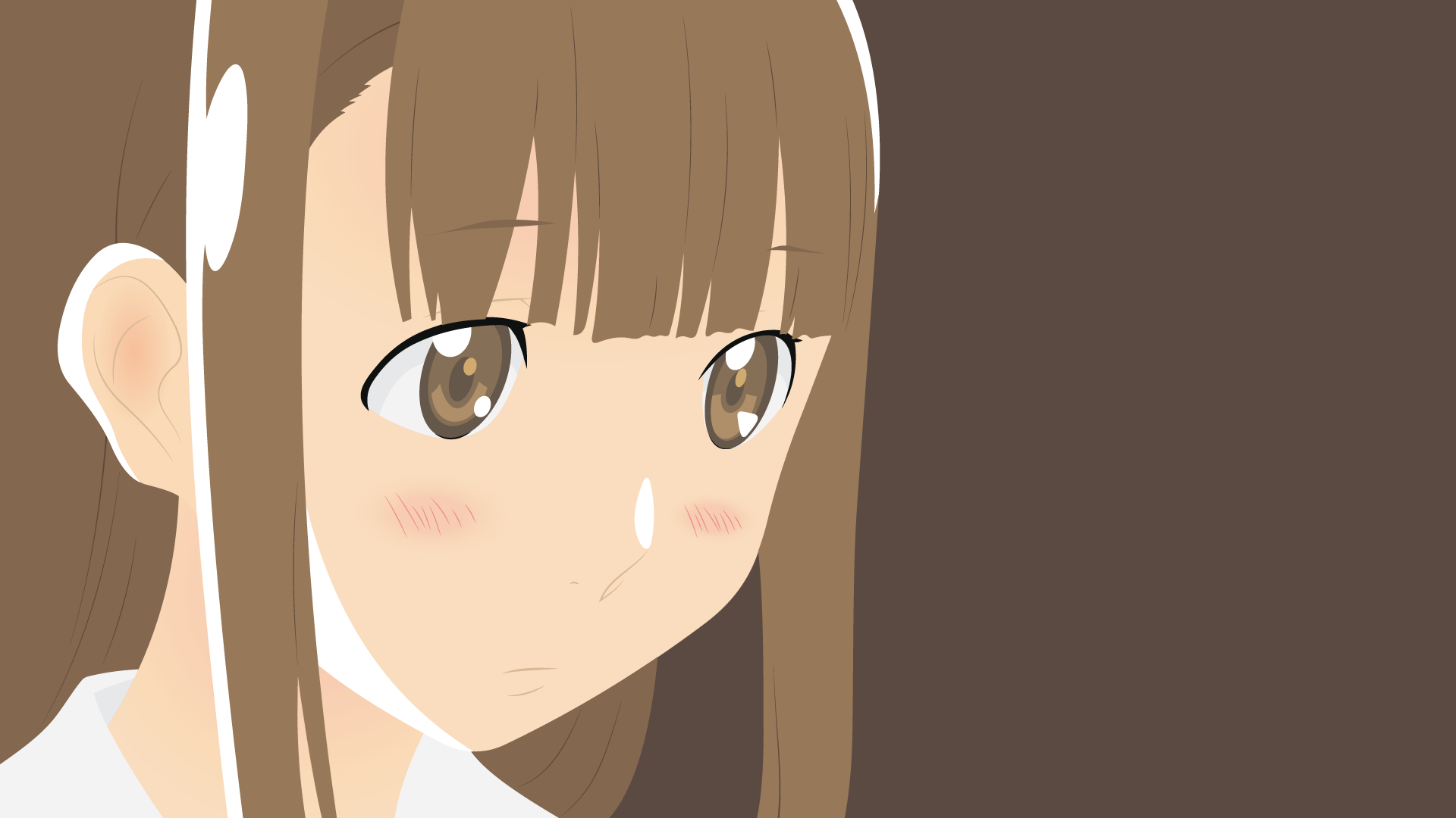 Anime 1920x1080 anime girls anime brown eyes simple background face
