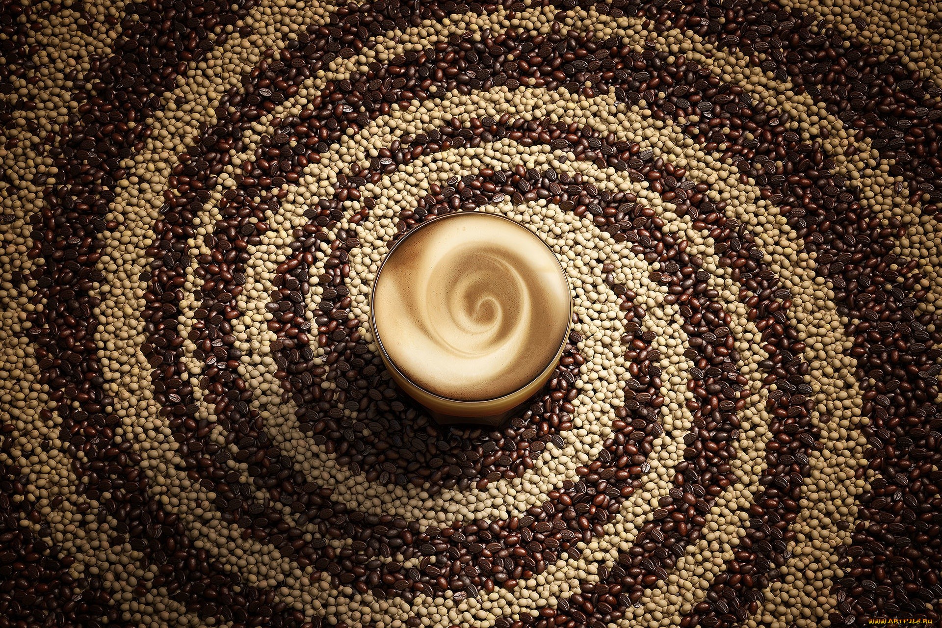 General 1920x1280 coffee coffee beans drinking glass brown swirls watermarked