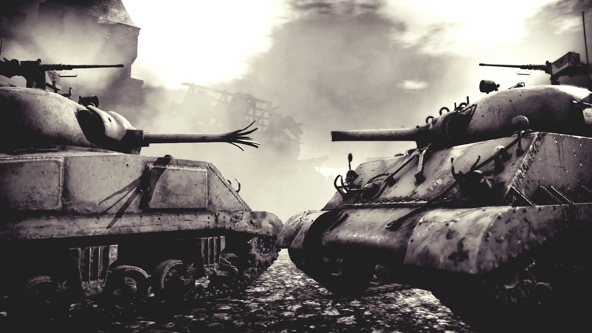 General 1920x1080 War Thunder tank war sepia video games M4 Sherman Gaijin Entertainment American tanks