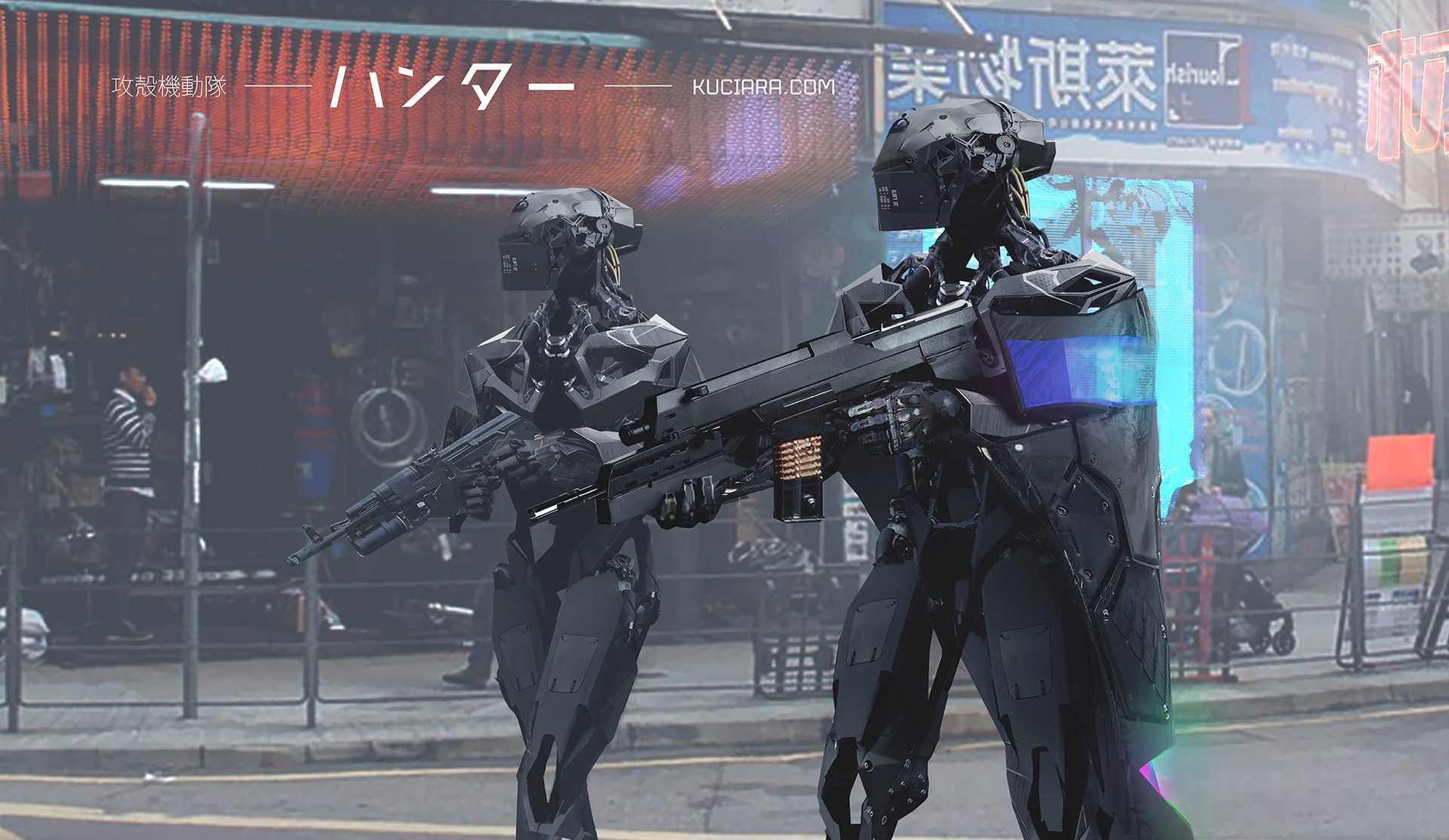 General 1920x1113 cyborg science fiction CGI futuristic weapon