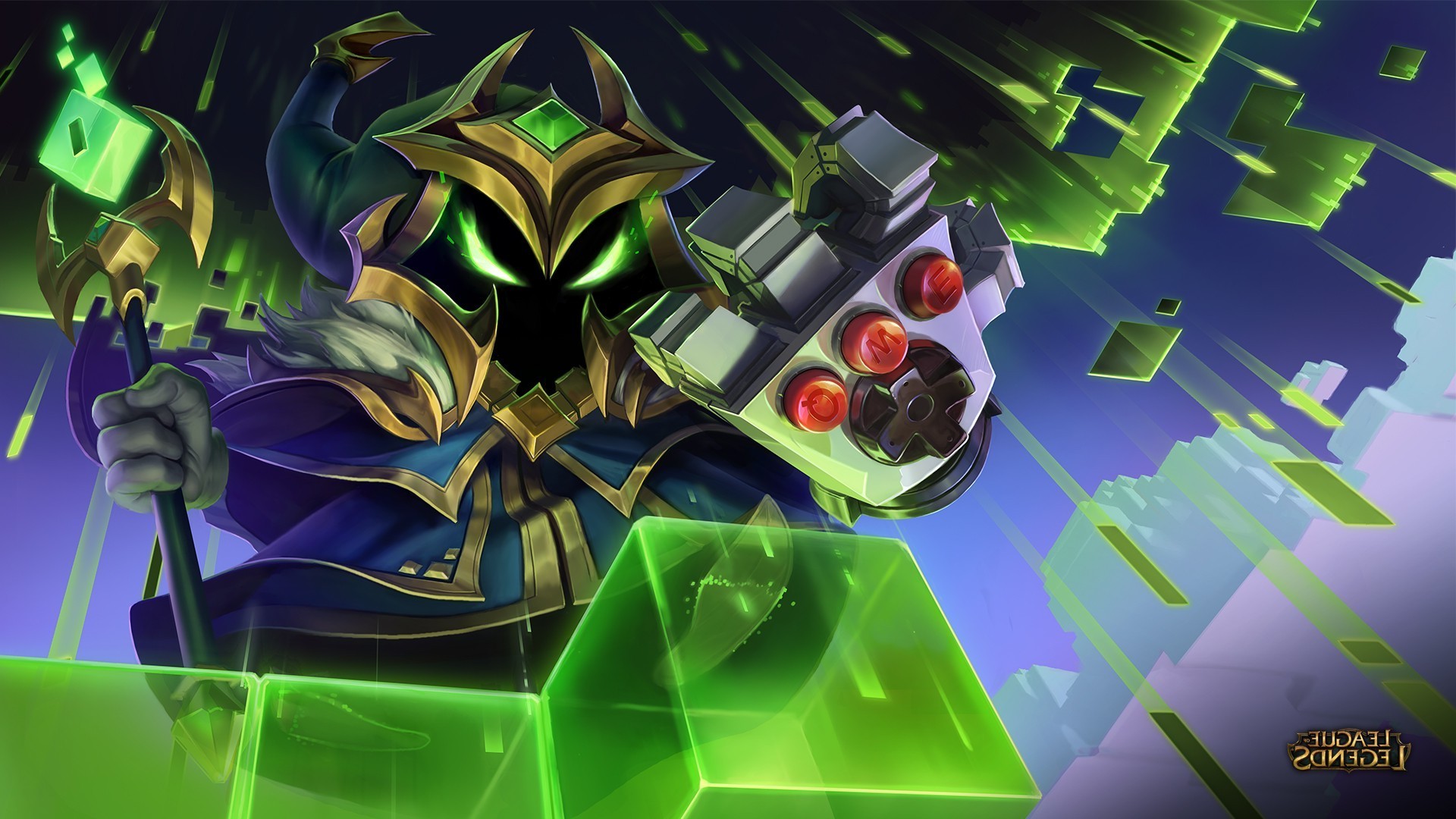 General 1920x1080 Veigar League of Legends green eyes PC gaming