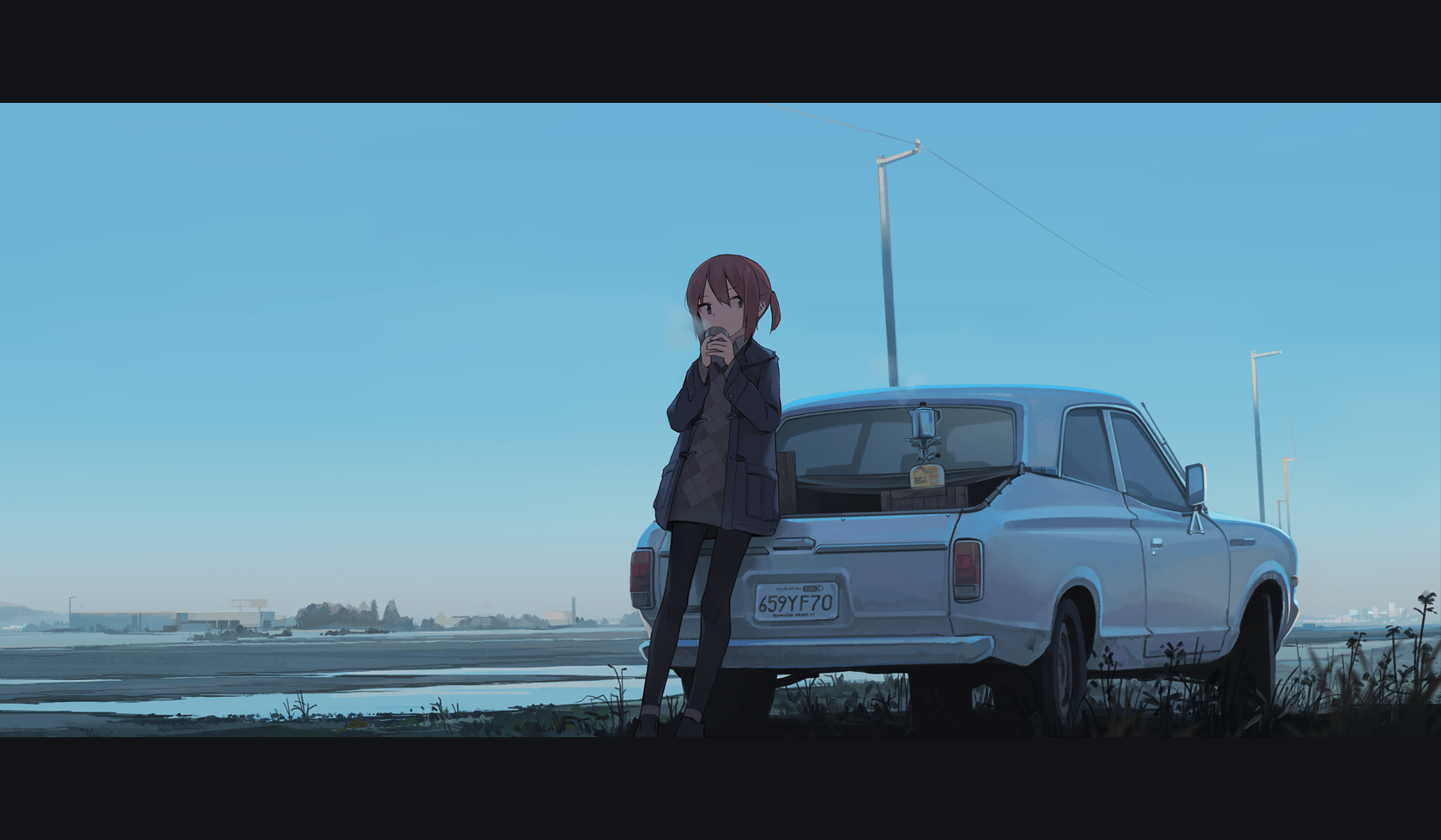 Anime 1680x980 anime girls car sky Dangerdrop
