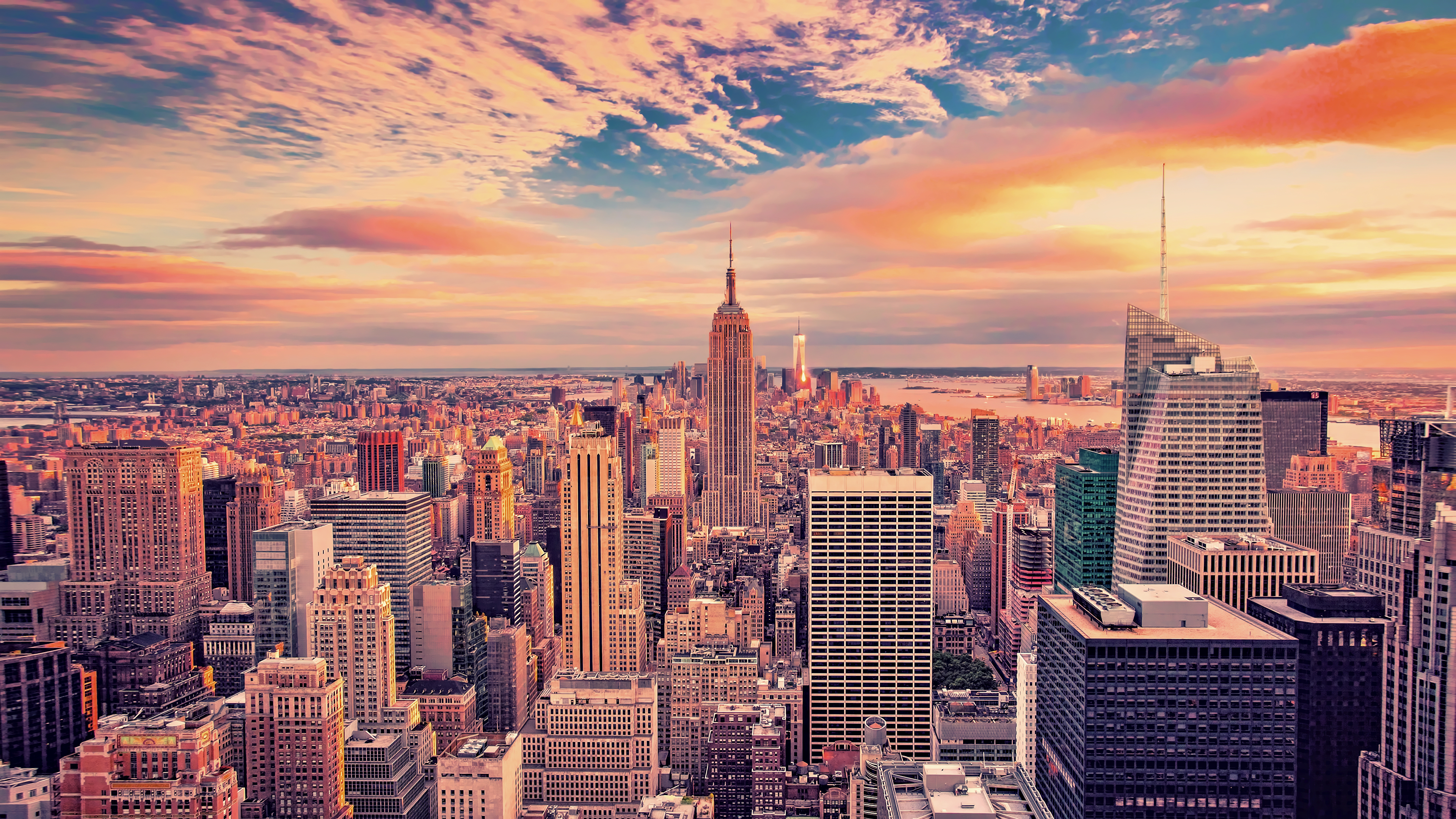General 3840x2160 New York City cityscape city USA Empire State Building landscape clouds