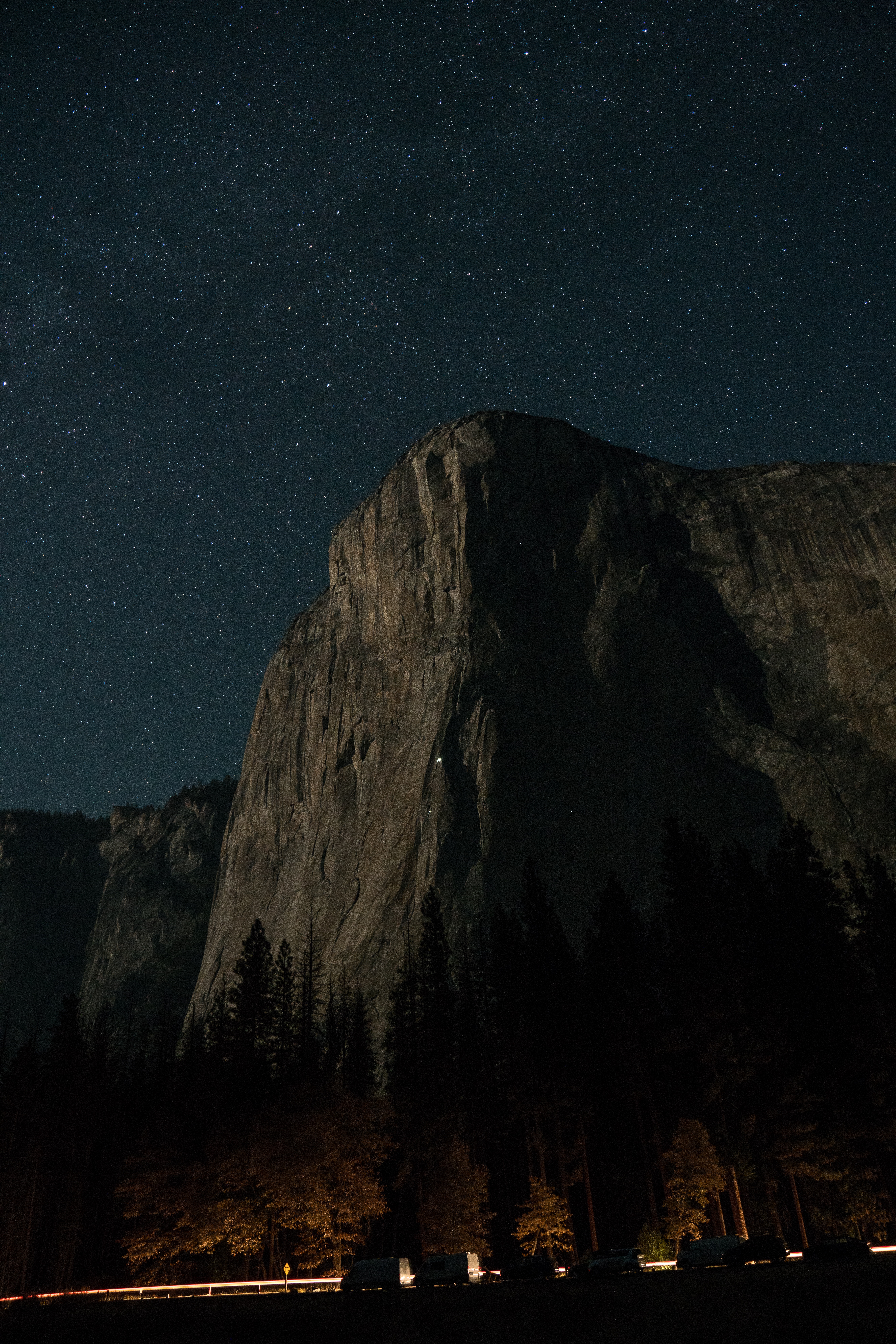 General 5304x7952 nature stars trees mountains El Capitan Yosemite Valley Yosemite National Park cliff rock climbing