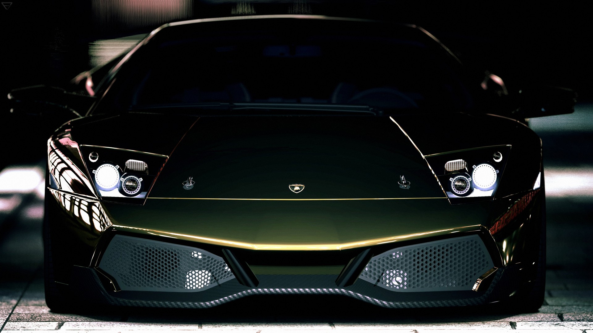 General 1920x1080 car vehicle supercars Gran Turismo 5 video games Lamborghini Lamborghini Murcielago green cars