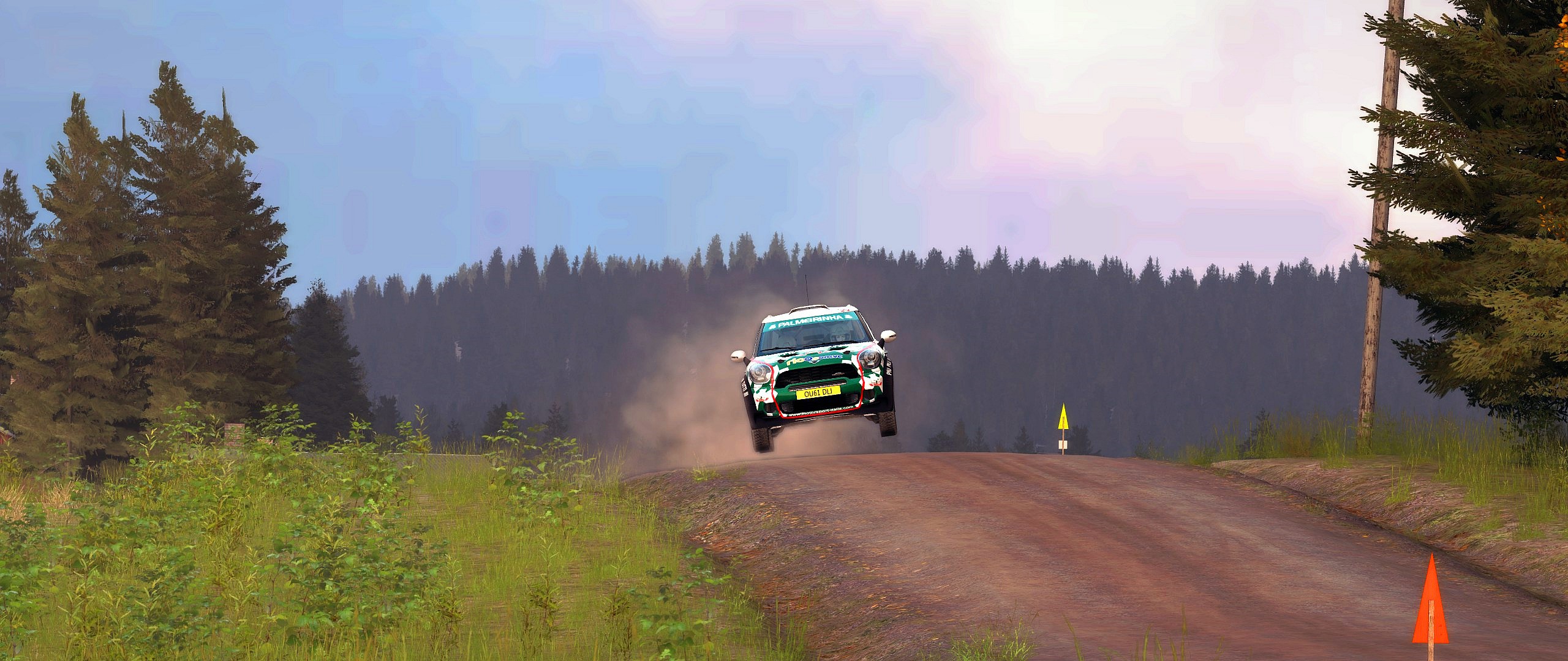 General 2560x1080 DiRT Rally Mini car jumping racing vehicle motorsport video games race cars rally cars