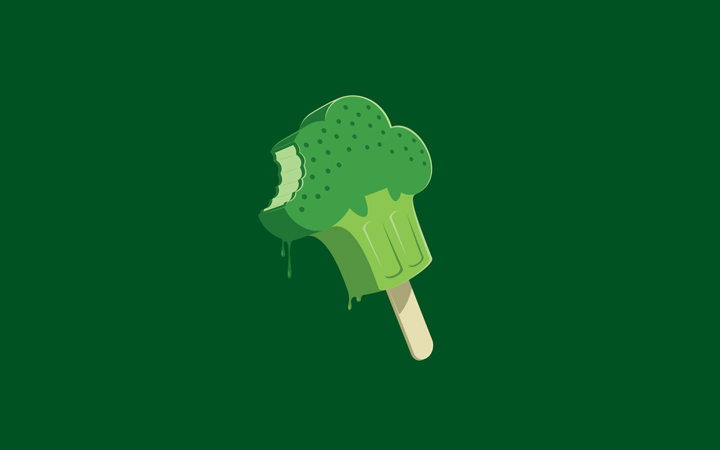 General 1440x900 minimalism green popsicle green background simple background food sweets artwork