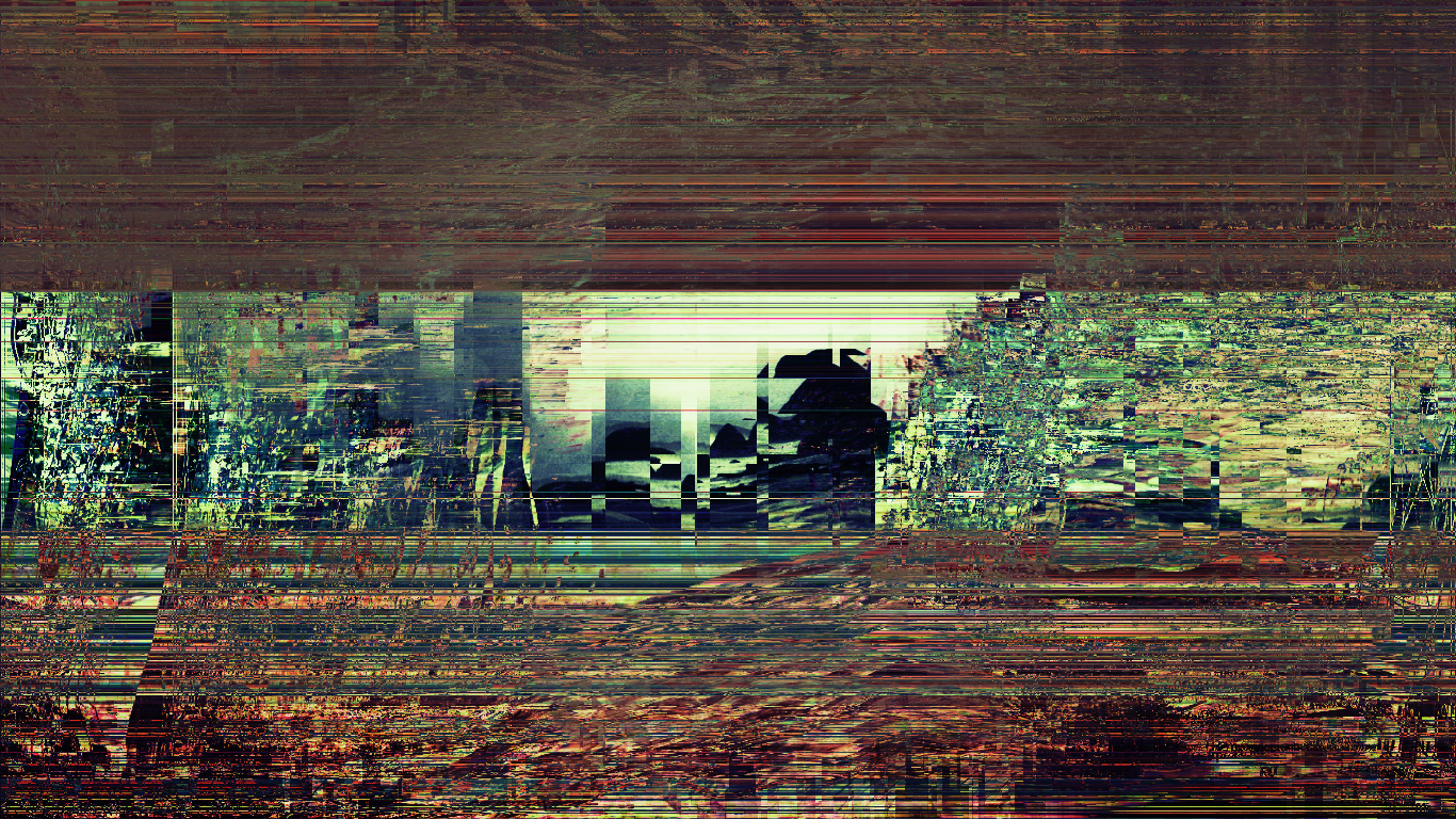 General 1366x768 glitch art LSD abstract digital art