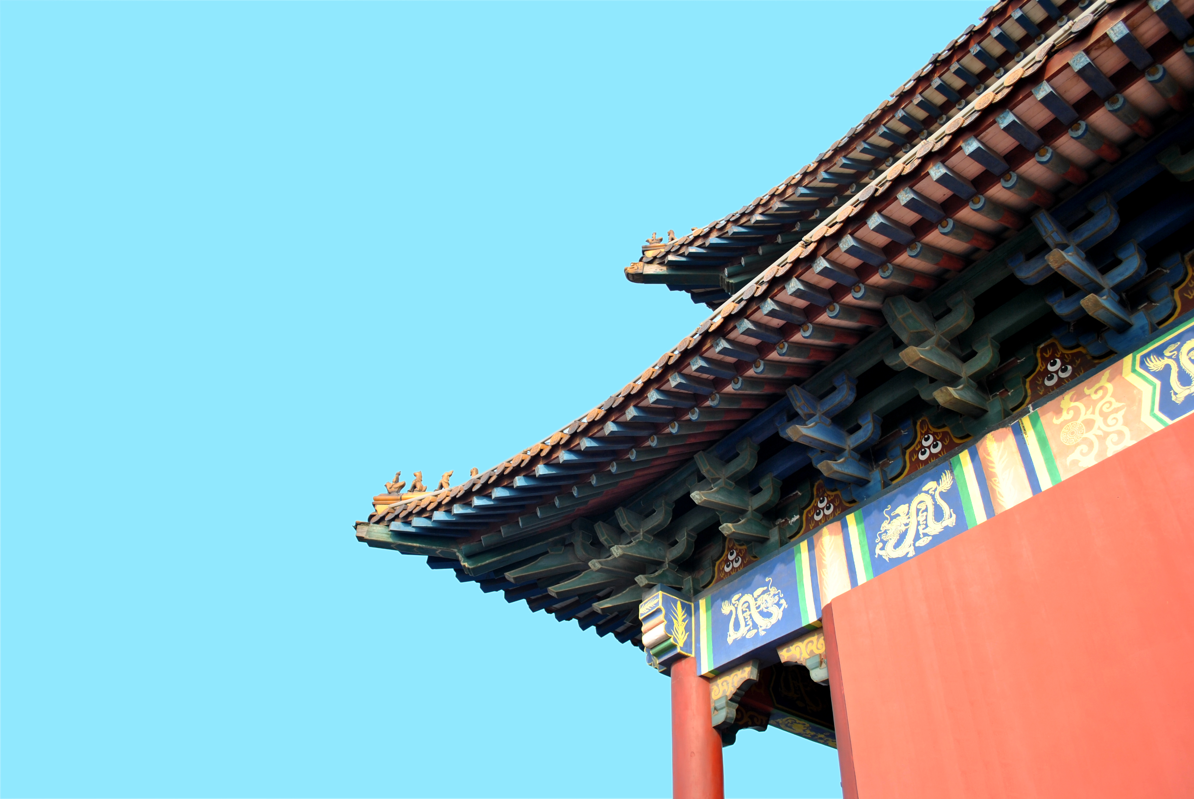 General 3872x2592 building old building China ancient cyan