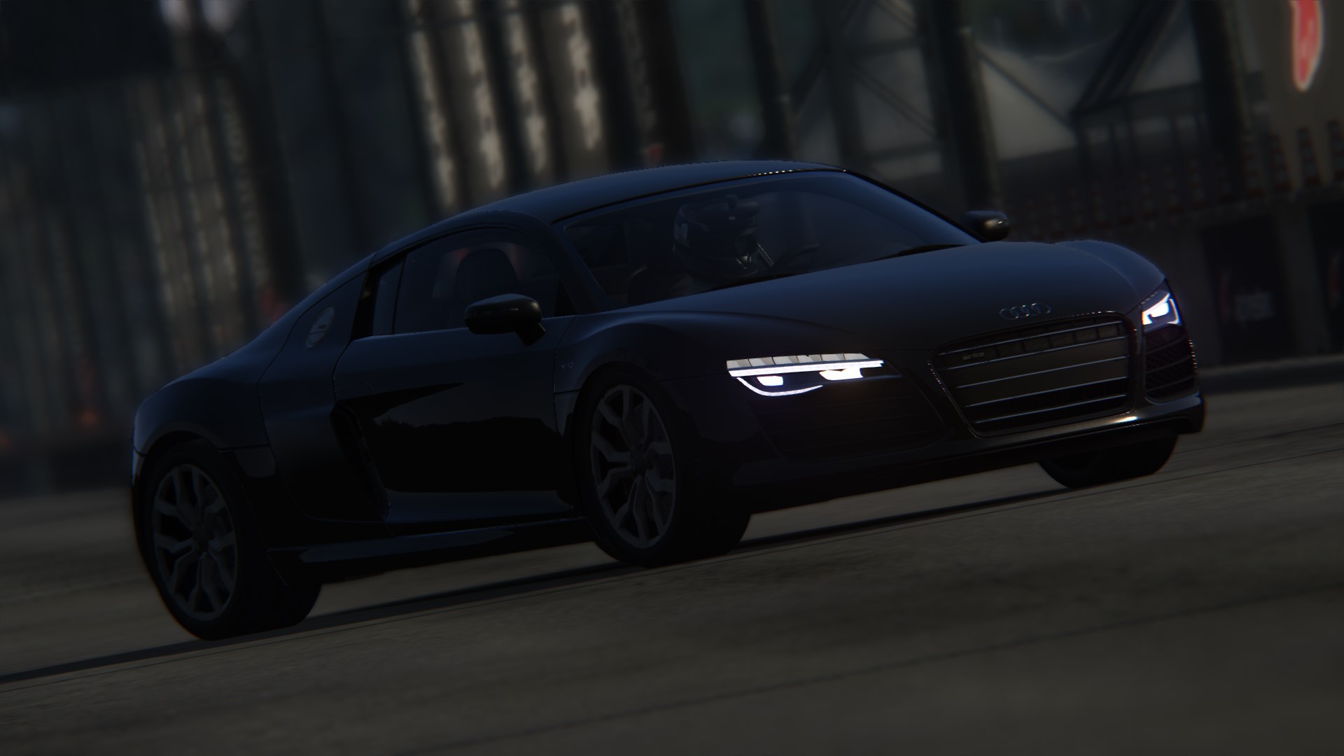 General 1920x1080 Audi Assetto Corsa drag racing video games car vehicle screen shot PC gaming black cars