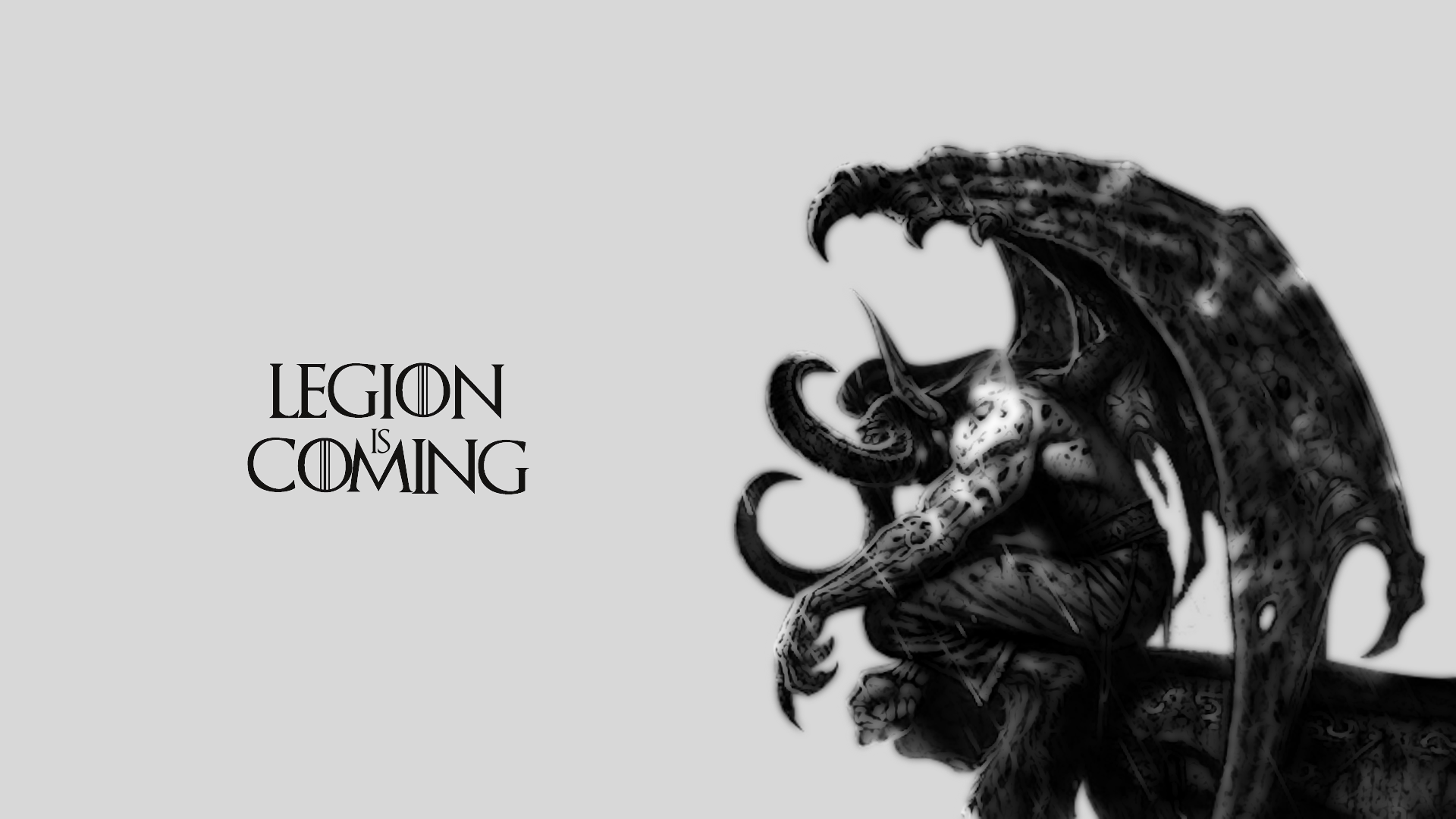 General 1920x1080 World of Warcraft video game art PC gaming simple background monochrome white background