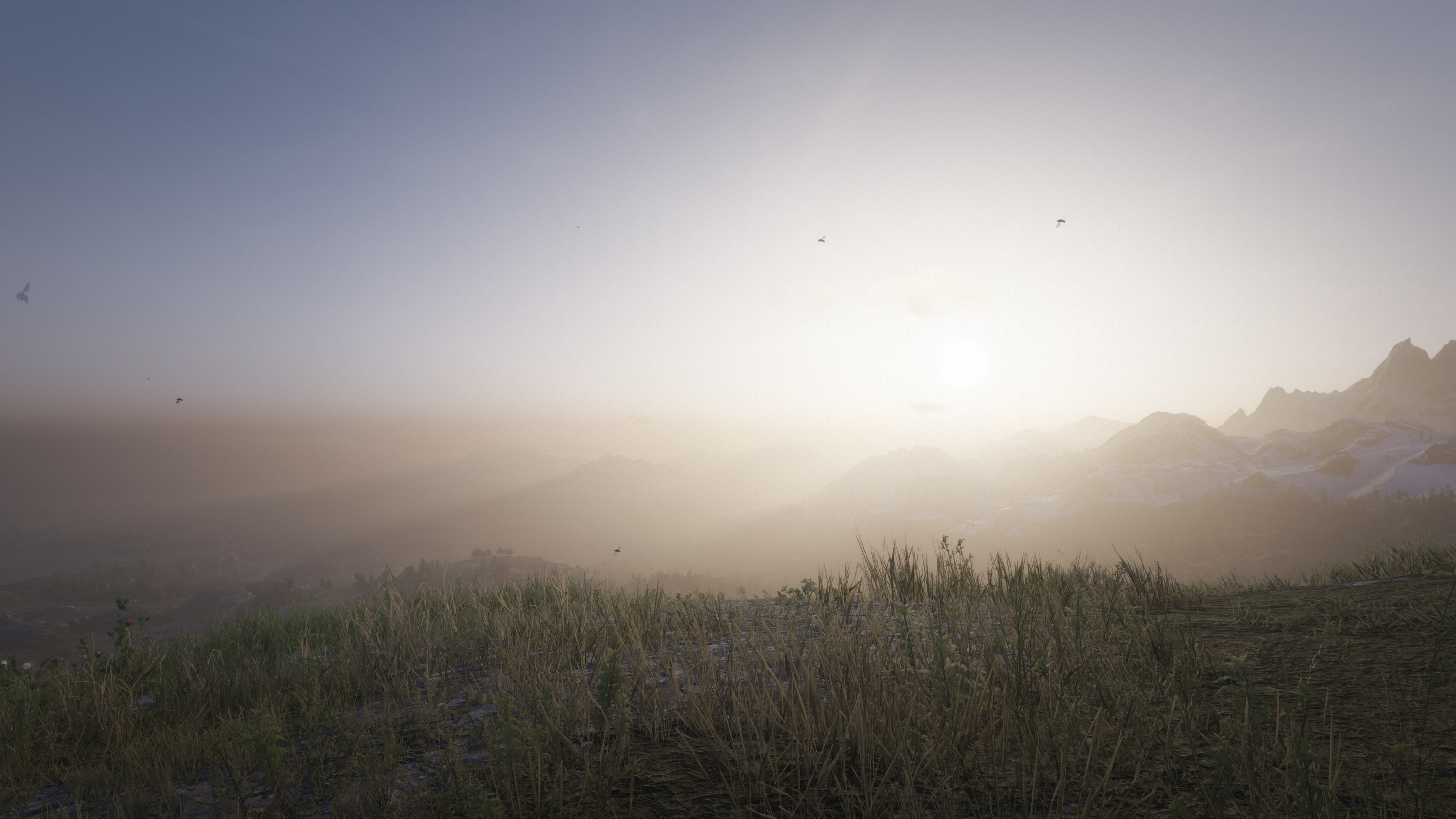 General 3840x2160 Red Dead Redemption 2 nature mountain view clouds video games mountains sky trees CGI landscape