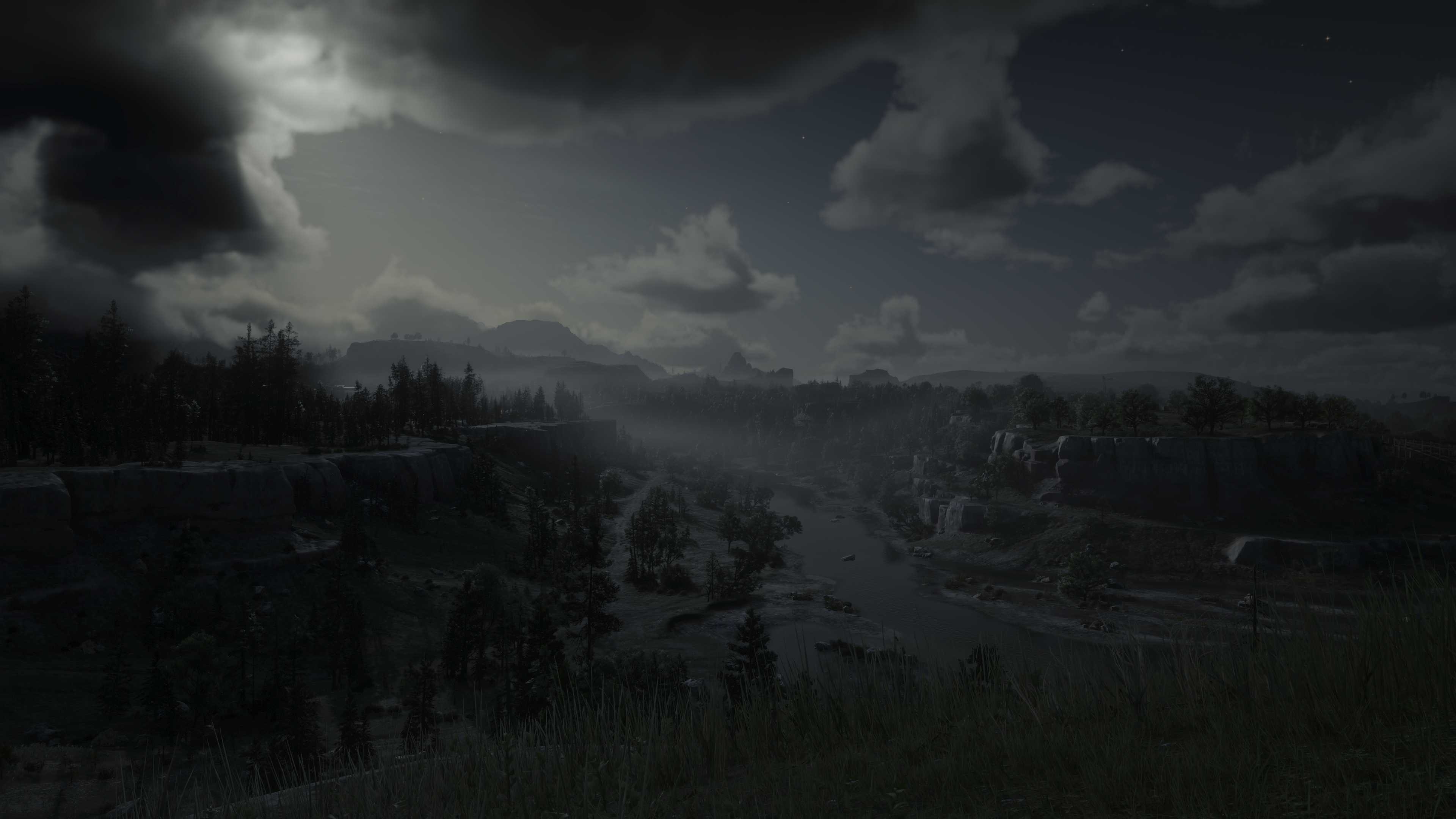 General 3840x2160 Red Dead Redemption 2 nature clouds night video games sky landscape trees