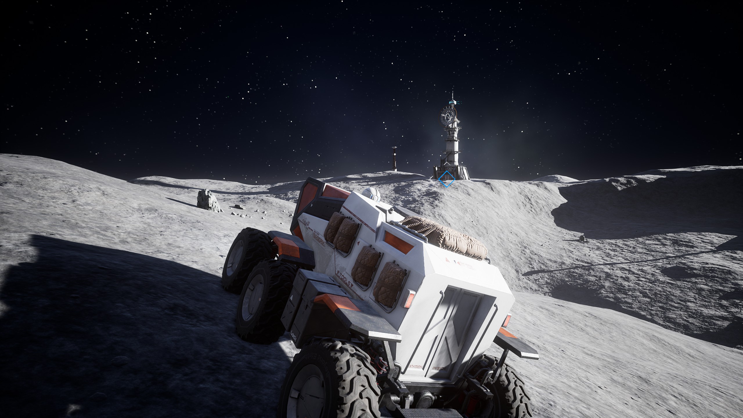 General 2560x1440 video games Deliver Us The Moon space astronaut Lunar Roving Vehicle CGI stars