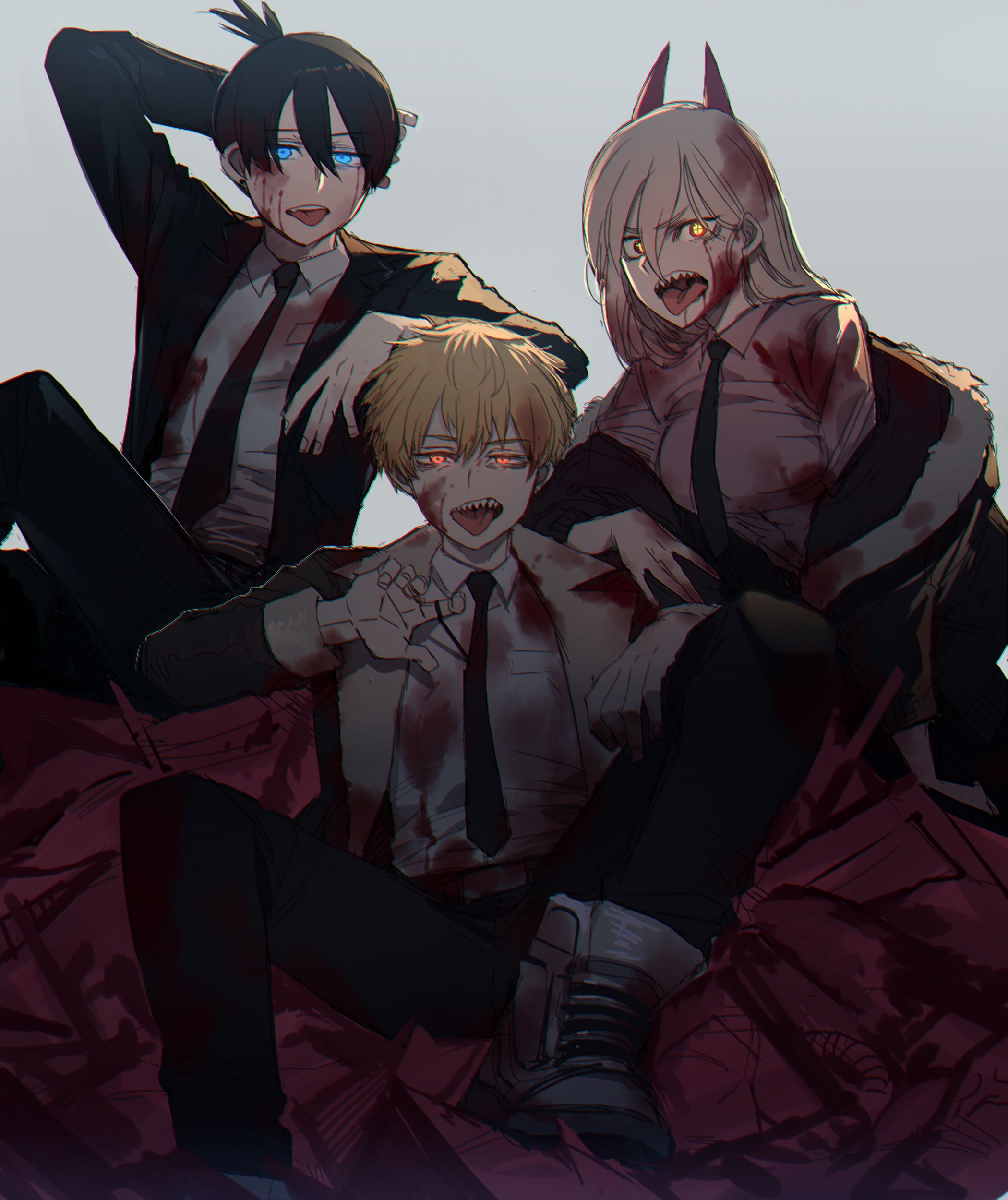 Chainsaw Man  Chainsaw, Anime, Girls in suits