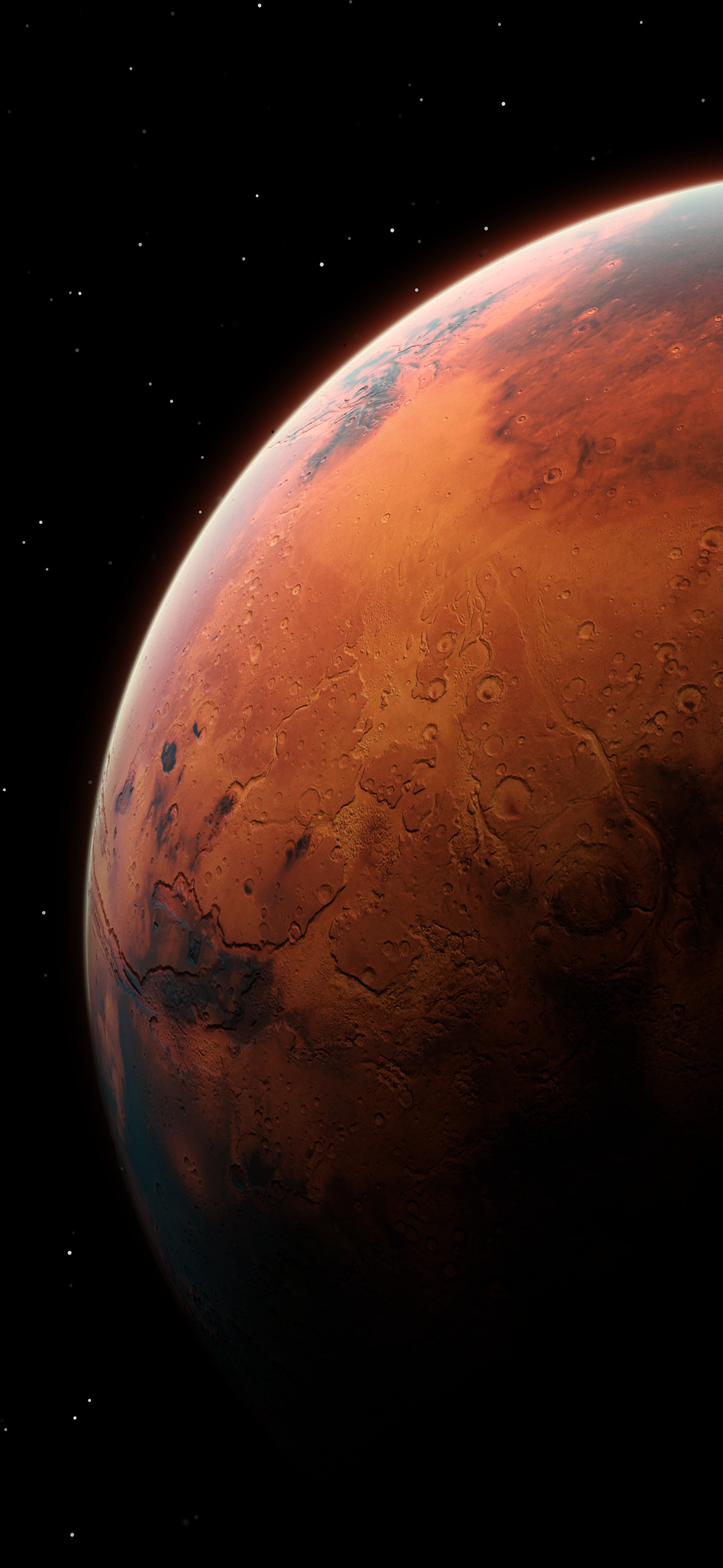 General 1080x2340 planet space Mars stars dark background portrait display