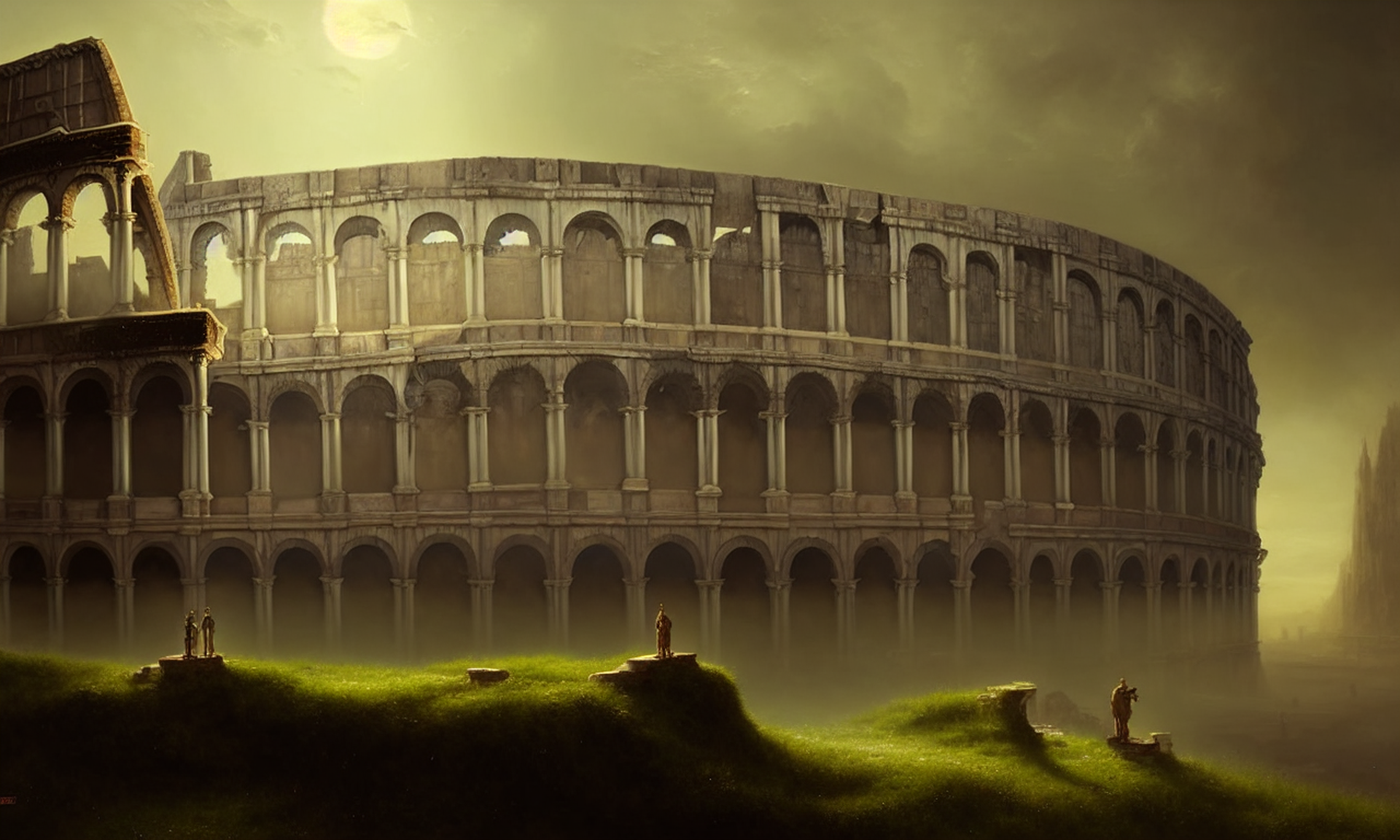 General 3200x1920 landscape AI art Colosseum building