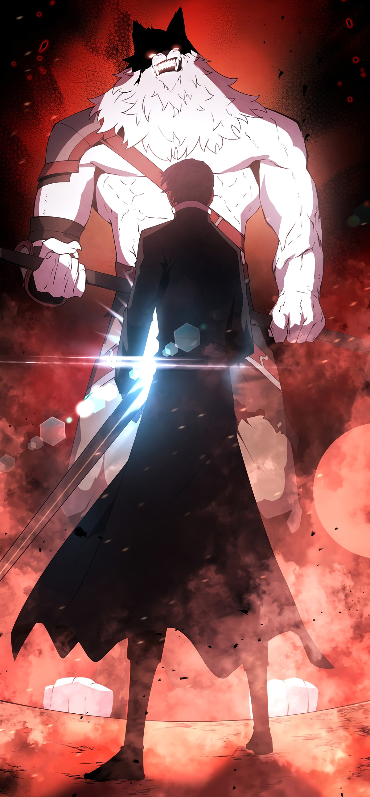 Anime 1200x2582 Swordmaster's Youngest Son manhwa webtoon sword wolf angry angry wolf muscles