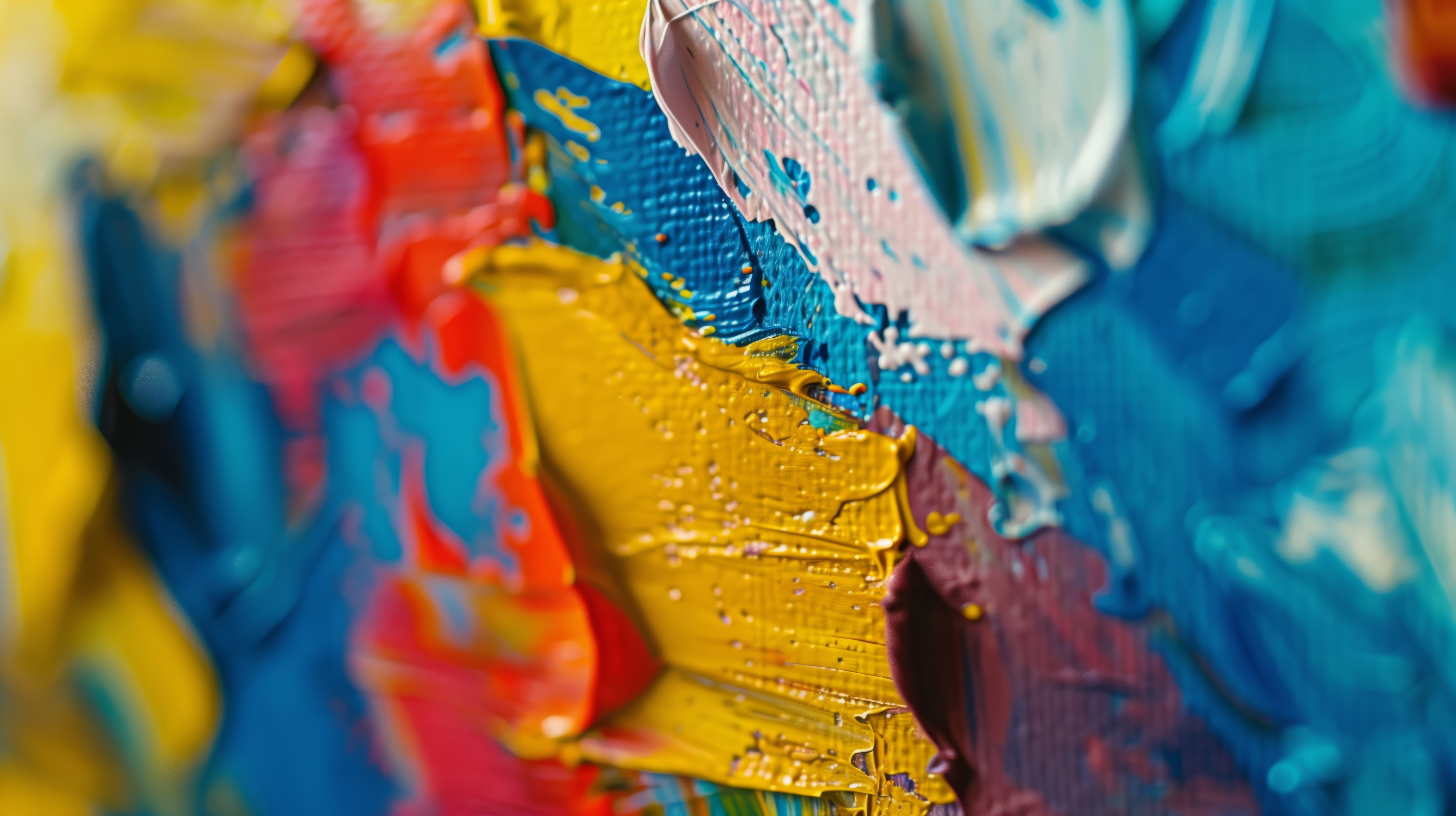 General 5824x3264 AI art brush strokes Oil on canvas colorful closeup