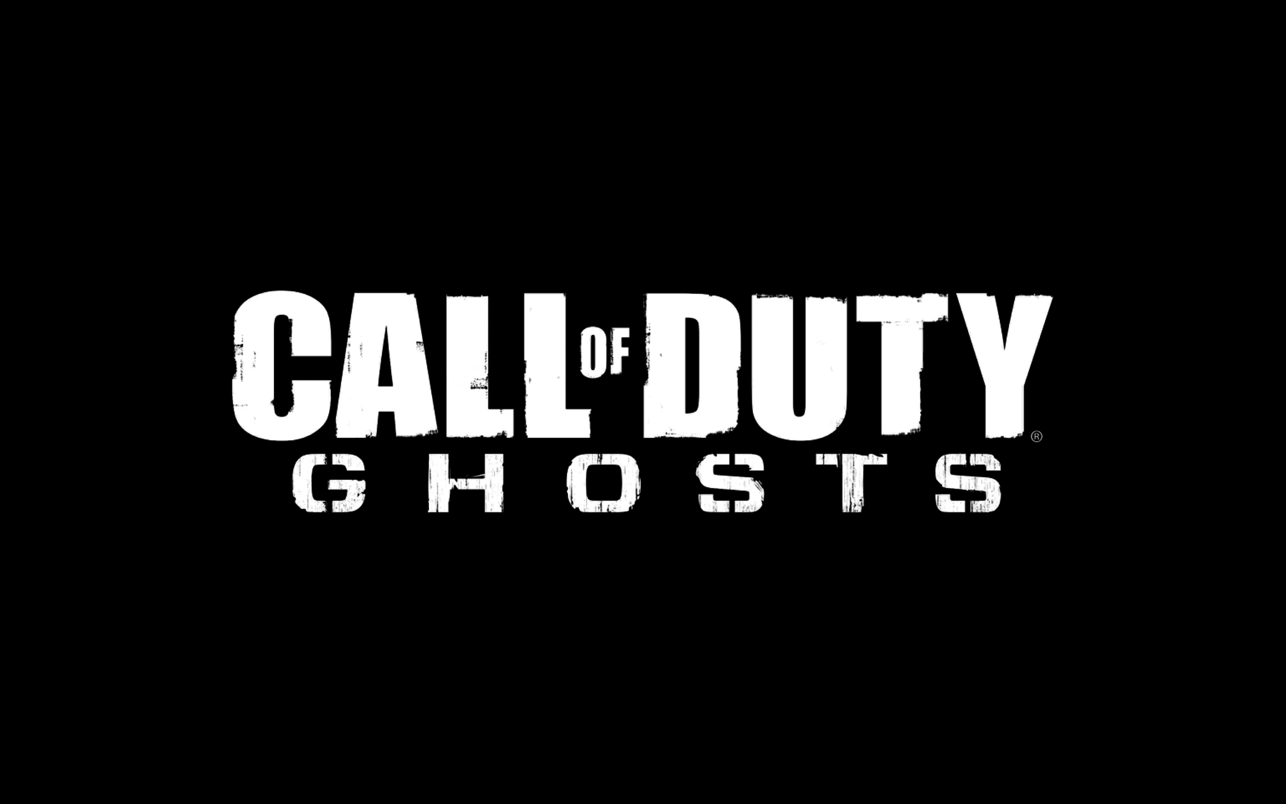 General 2560x1600 video games Call of Duty: Ghosts logo simple background black background minimalism Activision first-person shooter