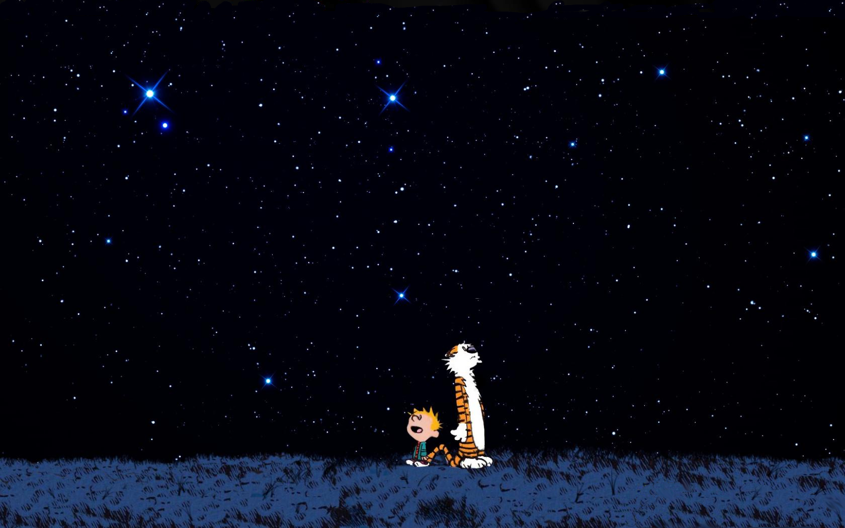 General 1680x1050 dark space Calvin and Hobbes stars